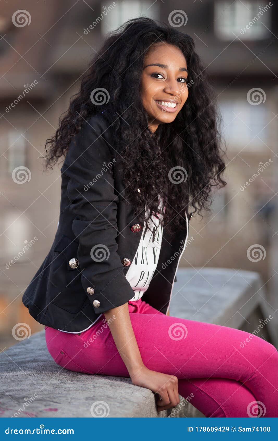 Beautiful African American Black Teenage Girl Stock Image picture