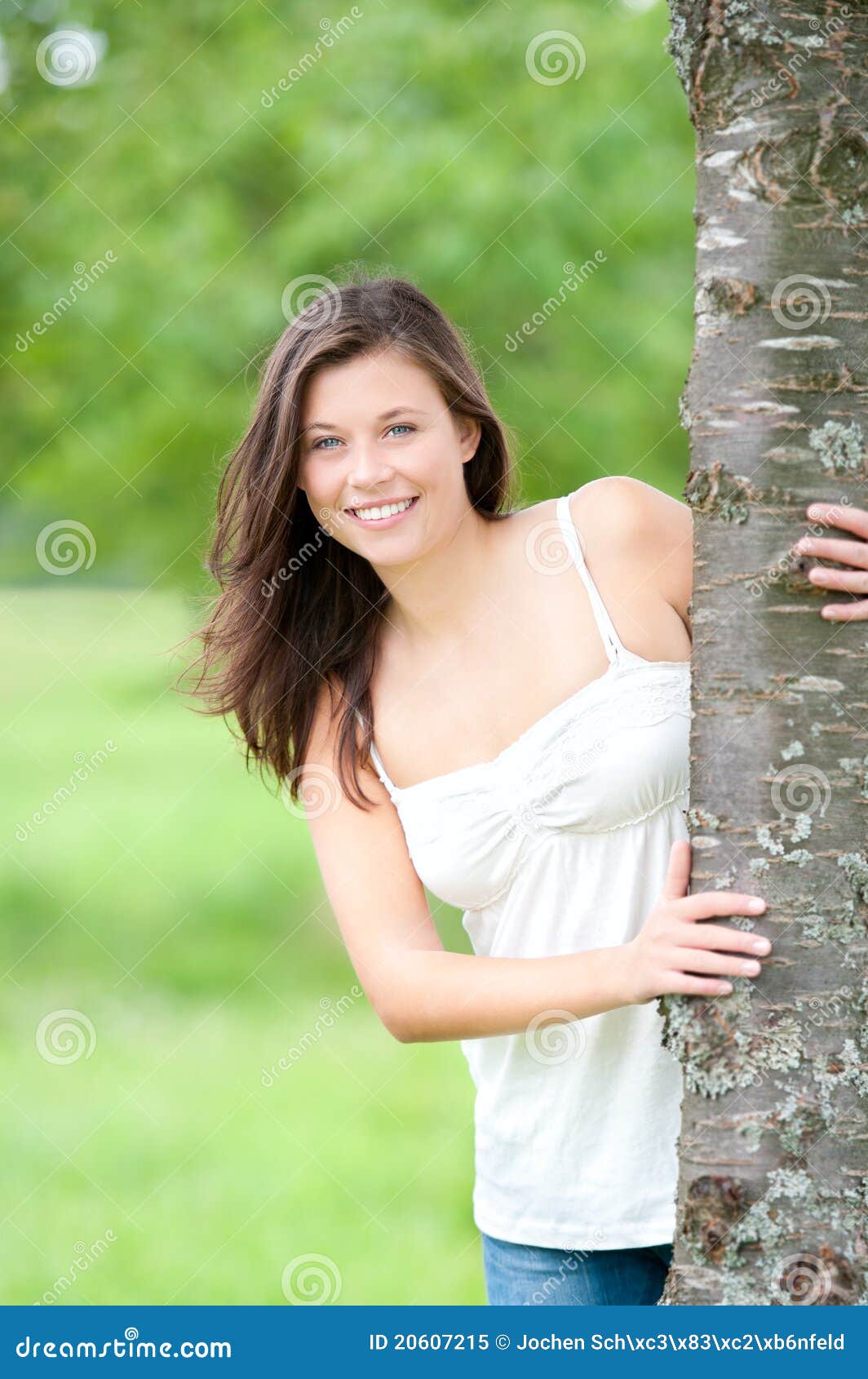 Outdoor Portrait Of A Cute Teen Stock Image Image