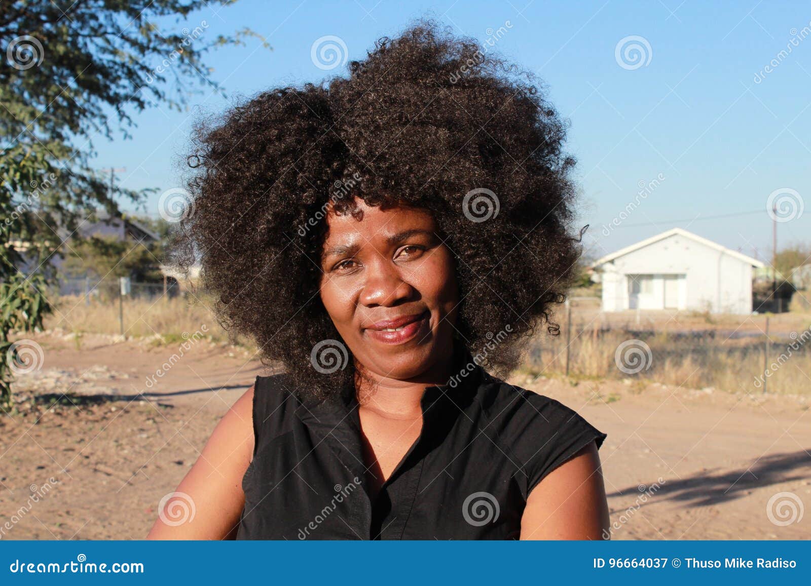 SMILING AFRICAN WOMAN stock image. Image of smiling, people - 96664037