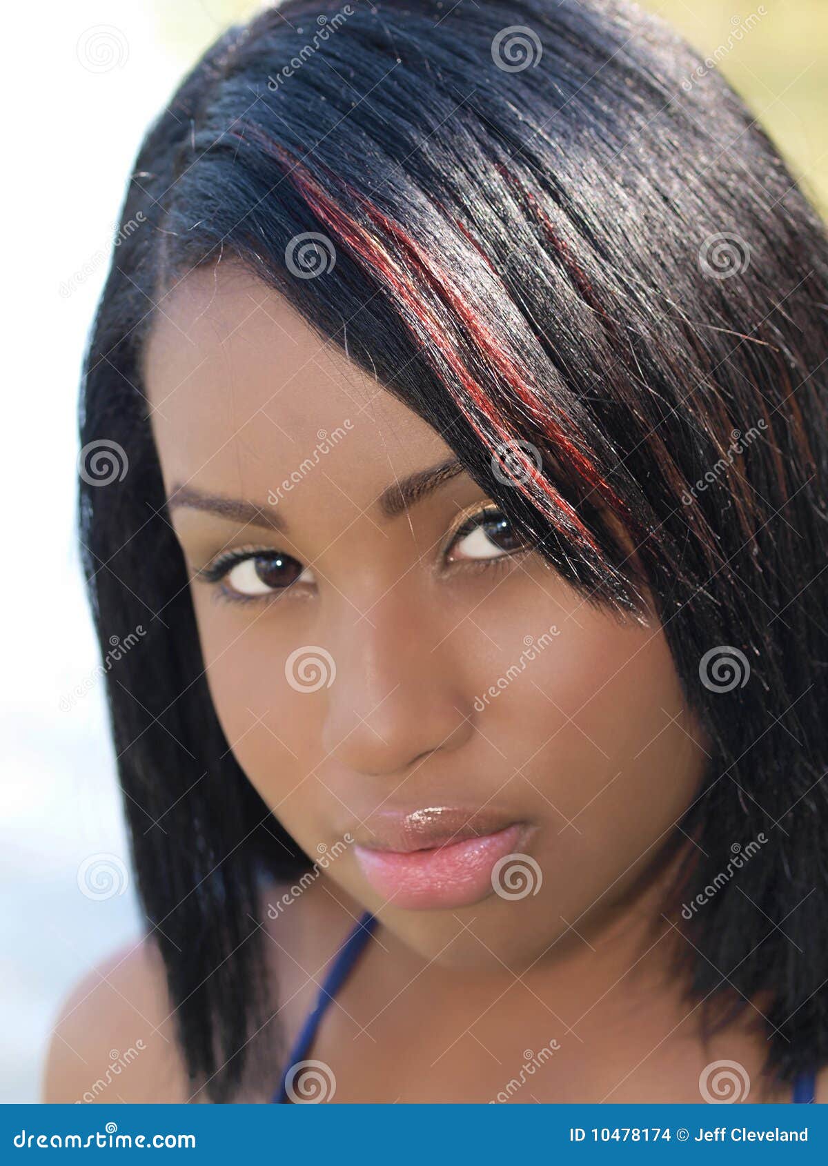 Outdoor Portrait Young Mixed Teen Girl Stock Phot