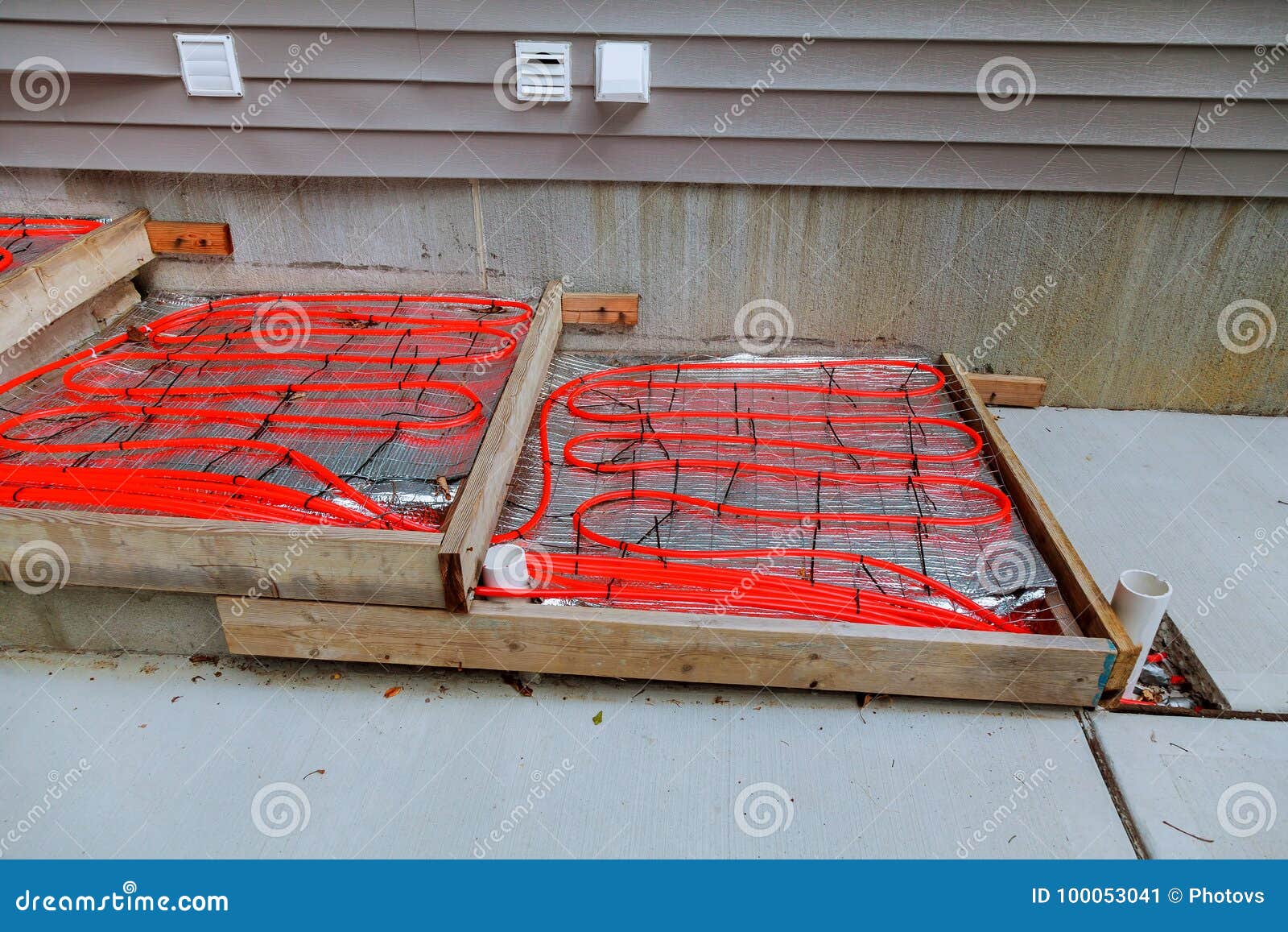 Outdoor Radiant Heating For Concrete Stock Image Image Of Floor