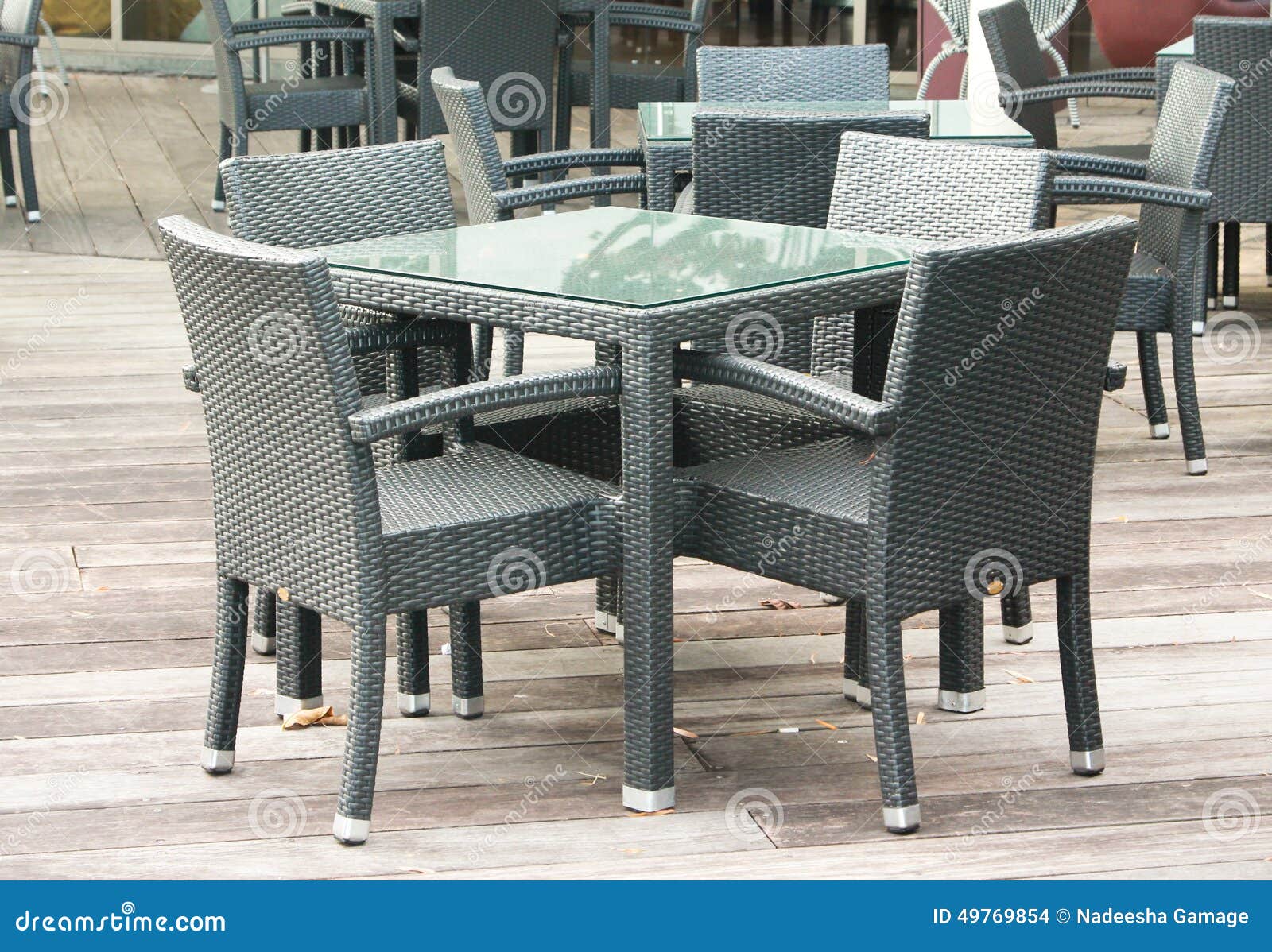Outdoor Restaurant Table and Chairs Stock Photo Image of outside