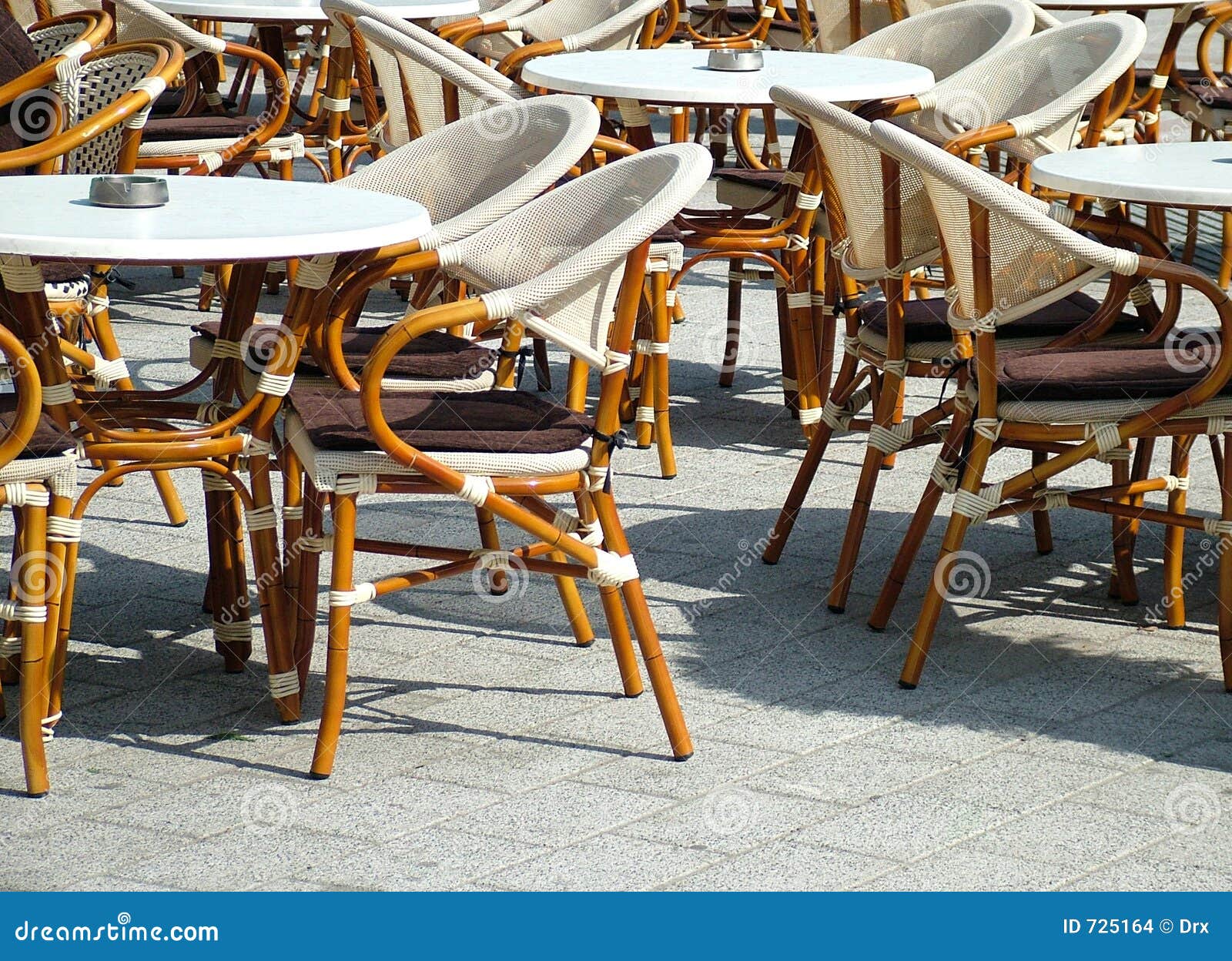 Outdoor restaurant tables stock photo. Image of break, seats 725164