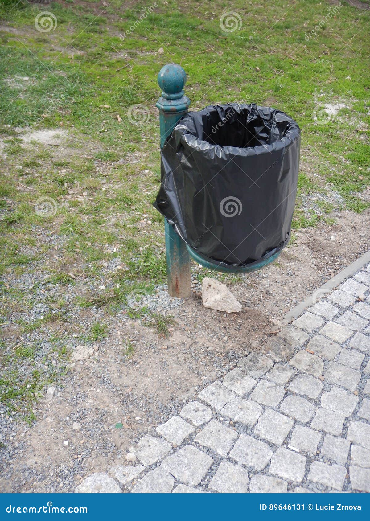 outdoor rubish bin in a park