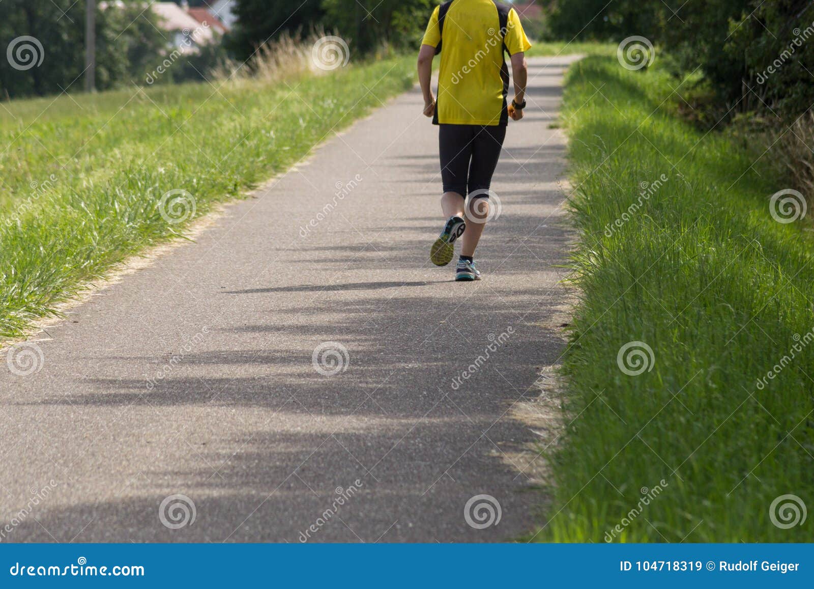 Outdoor Running or Cycling in Sunny Summer Stock Image - Image of ...