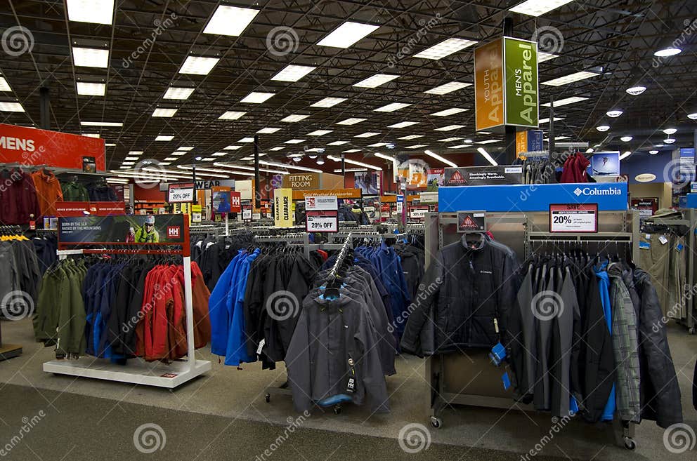 Outdoor Sport Clothing Store Editorial Stock Image Image of light, brand 38147799