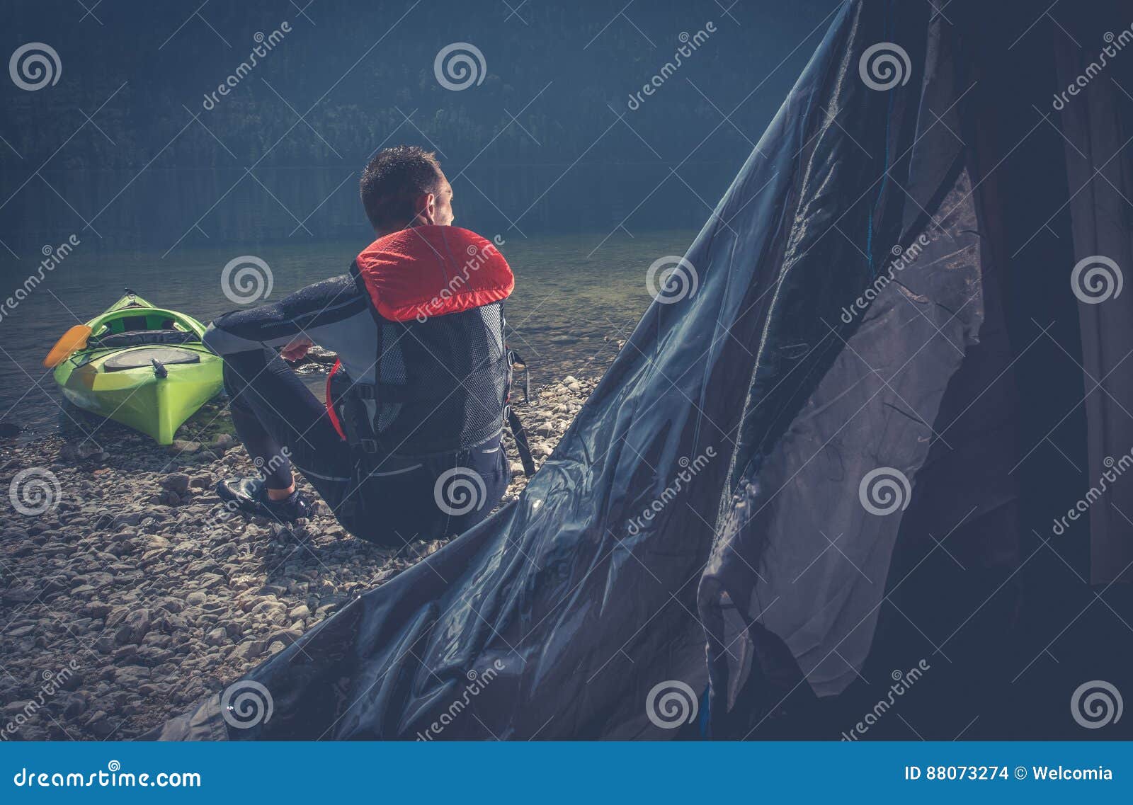 Outdoor Sportsman Camping stock photo. Image of campsite - 88073274