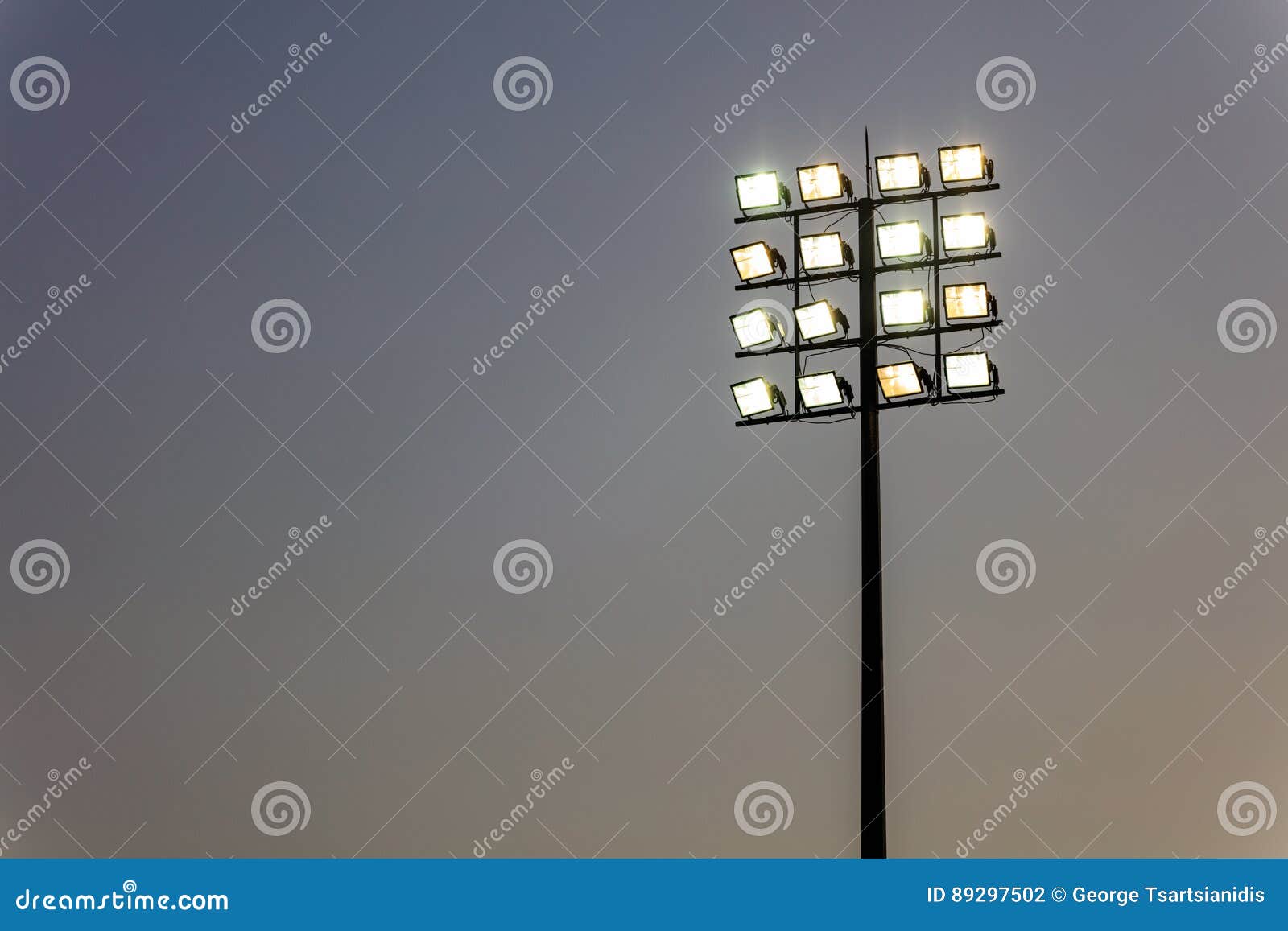 Outdoor Stadium Lights Tower Stock Photo Image of illuminated, game 89297502