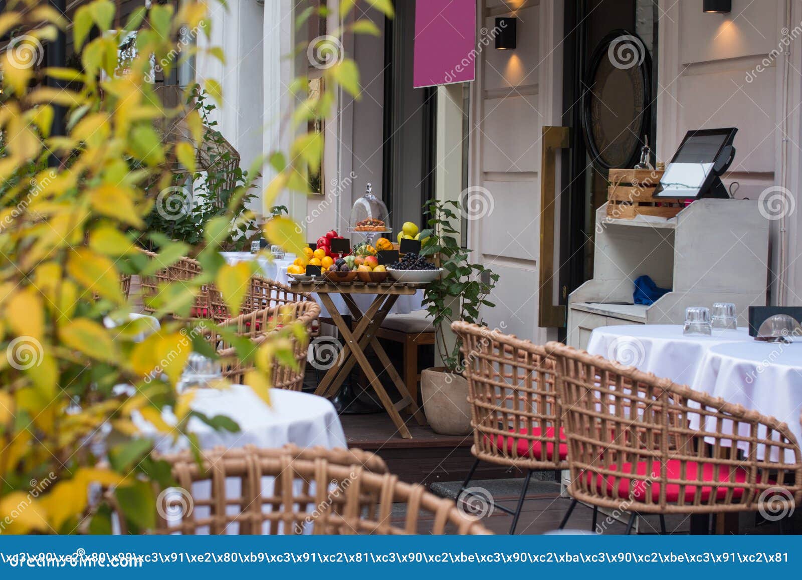 Outdoor Tables in the Restaurant. Stock Image Image of luxury, patio