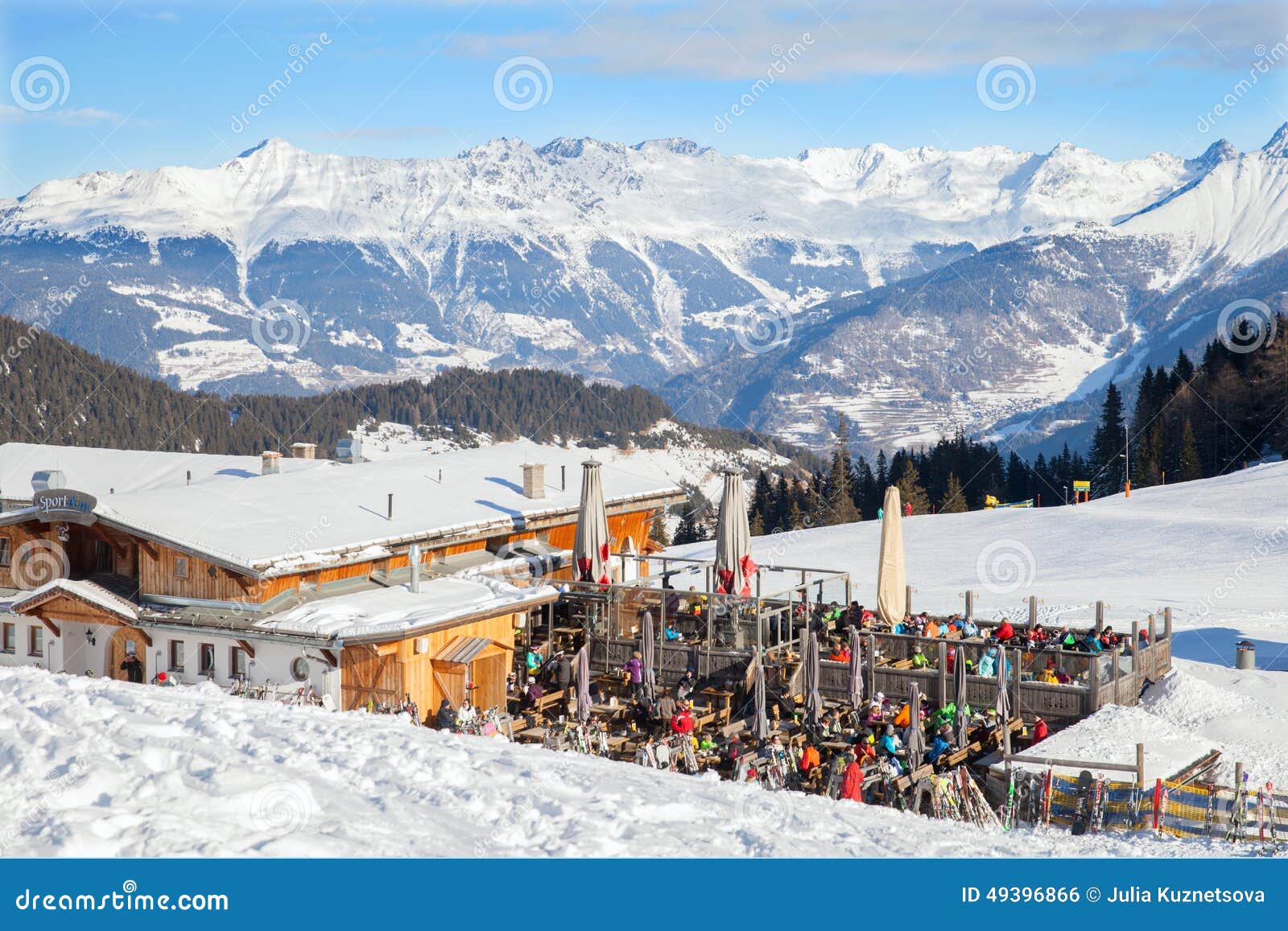 Outdoor Terrace at Restaurant in SERFAUS-FISS-LADIS Ski Area Editorial  Photo - Image of people, alpine: 49396866