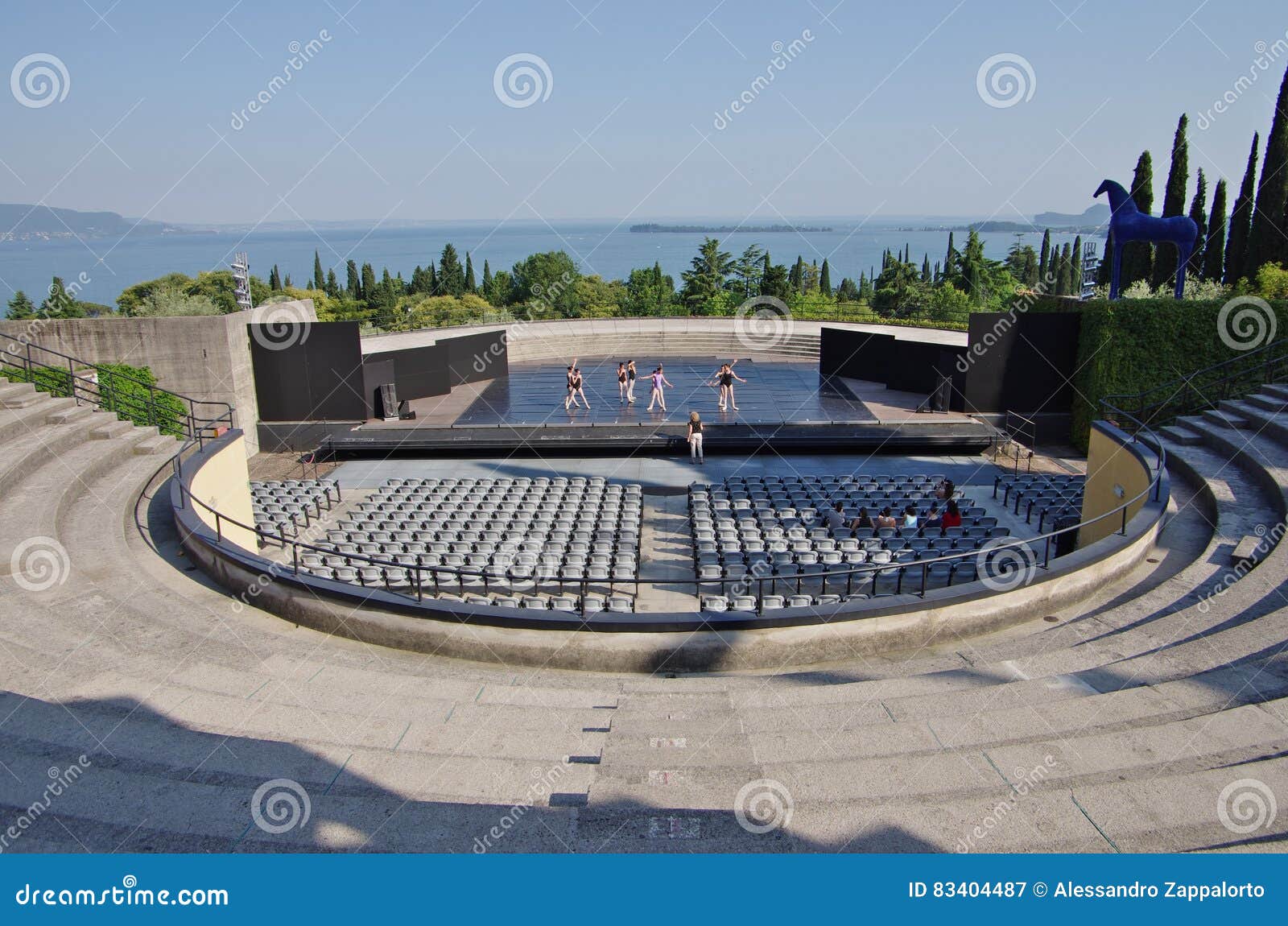 Outdoor Theater With View On The Garda Lake Editorial Photography - Image of mountain, nature ...