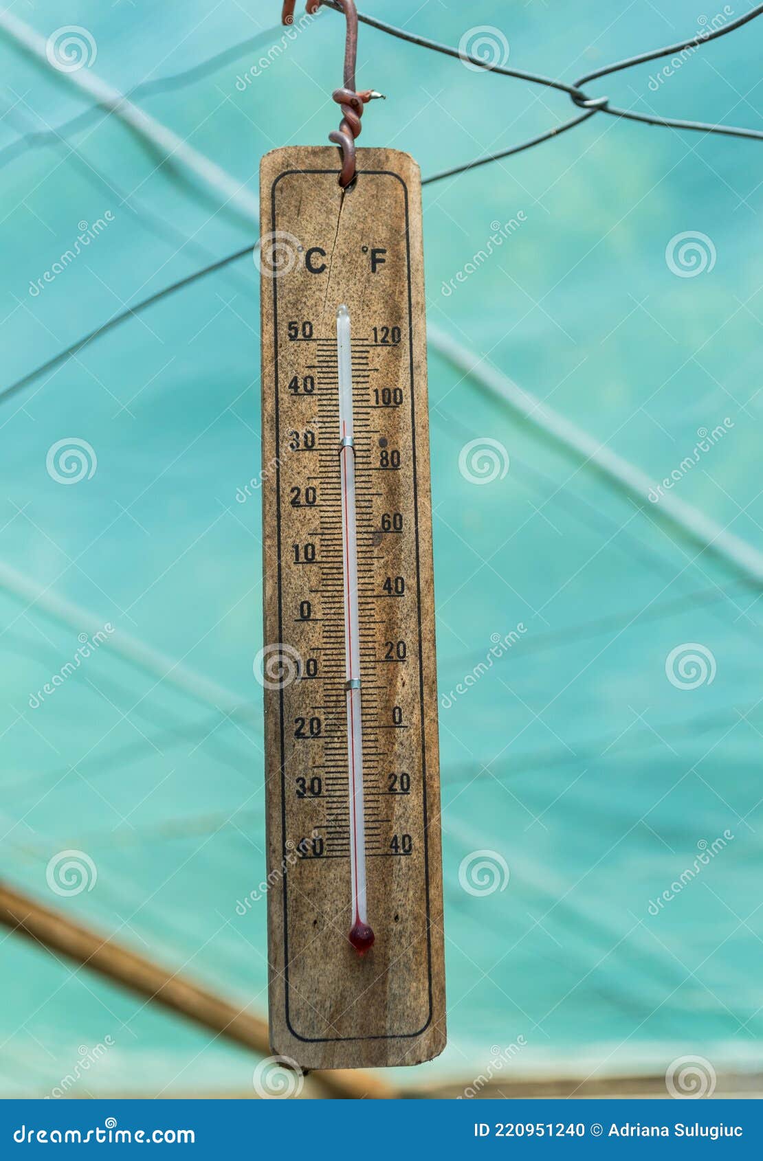 Outdoor thermometer stock photo. Image of graph, fahrenheit 220951240