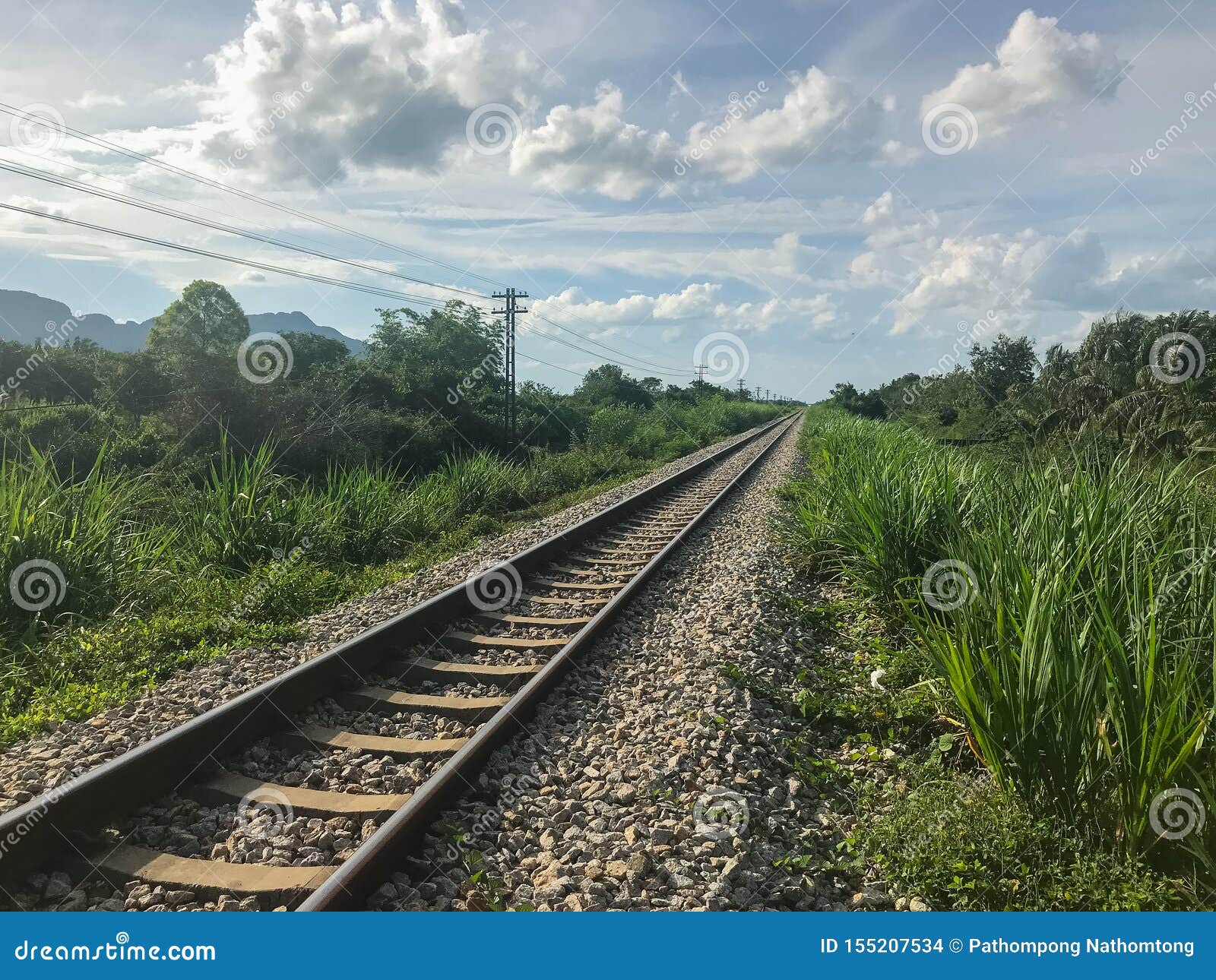 Outdoor Train Rail Road at Phatthalung Stock Photo Image of fast