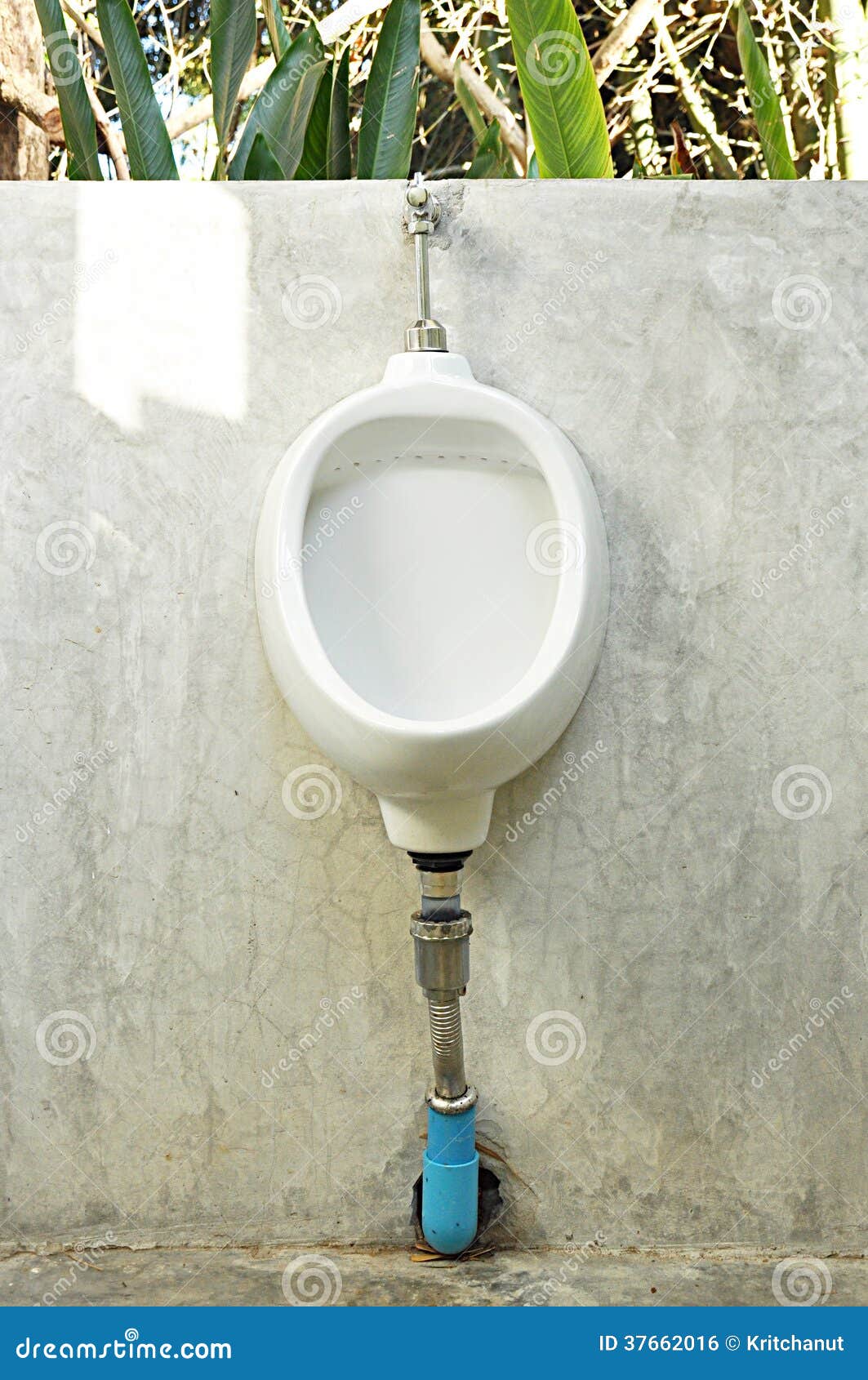 Outdoor Urinal Toilet Old White And Red Color, The Toilet Of Man With