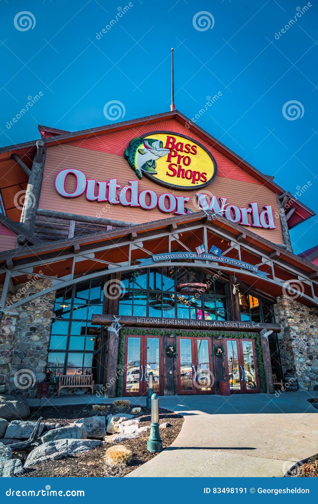 Outdoor World Store Sign Entrance Editorial Photo - Image of fishing, gear:  83498191