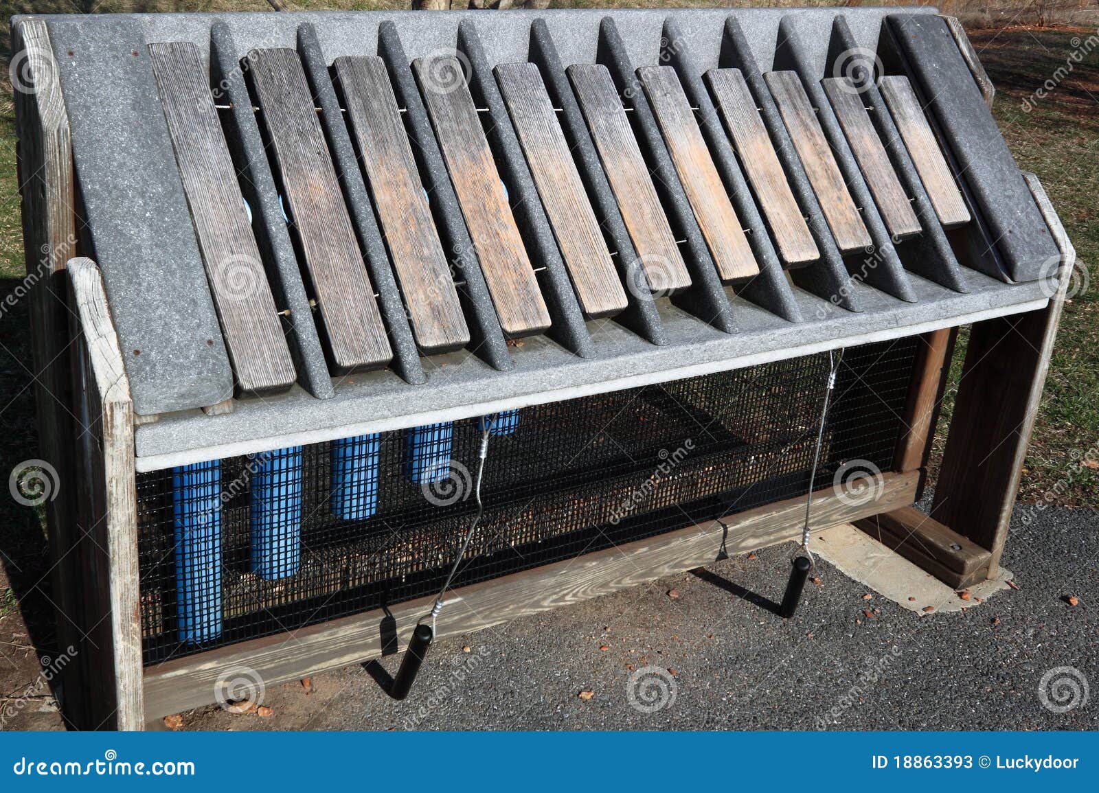 Outdoor Xylophone stock image. Image of explore, struck 18863393