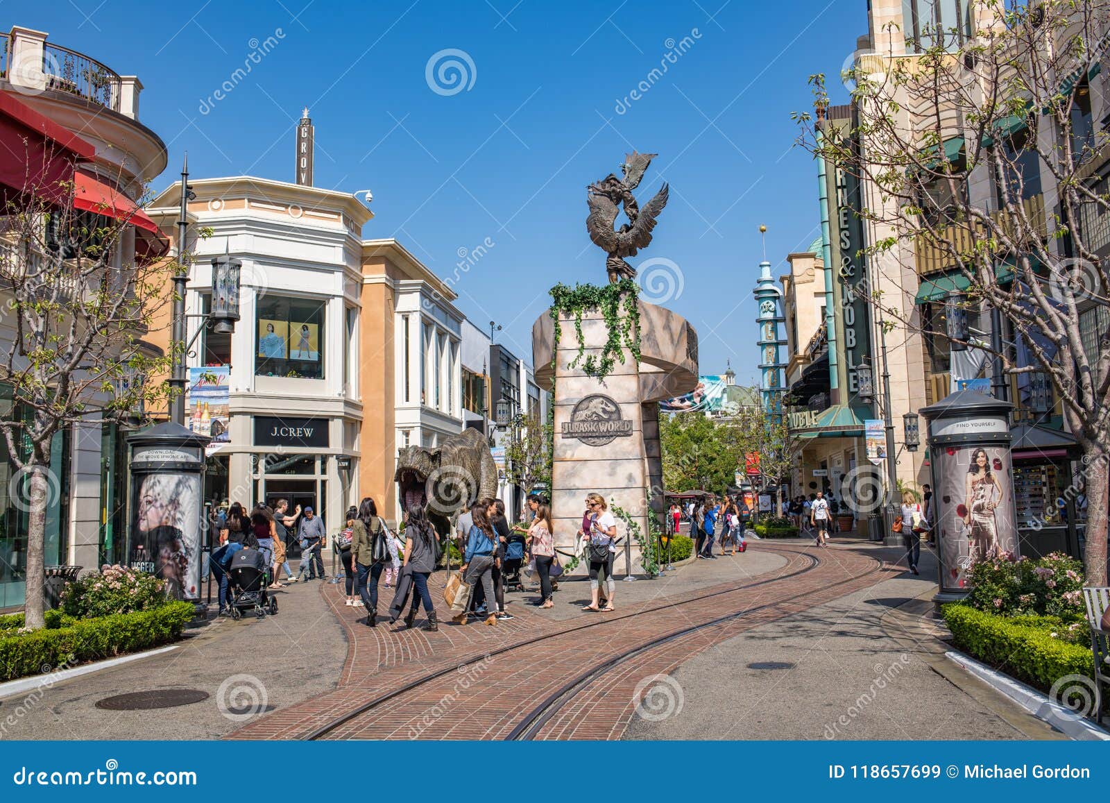 Outdoors at the Grove Shopping Center in Los Angeles Editorial Stock