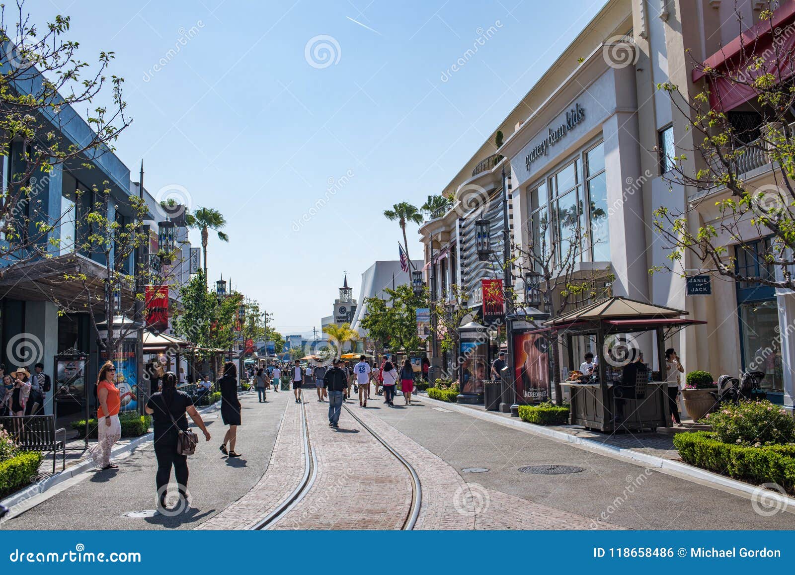 Outdoors at the Grove Shopping Center in Los Angeles Editorial Photo