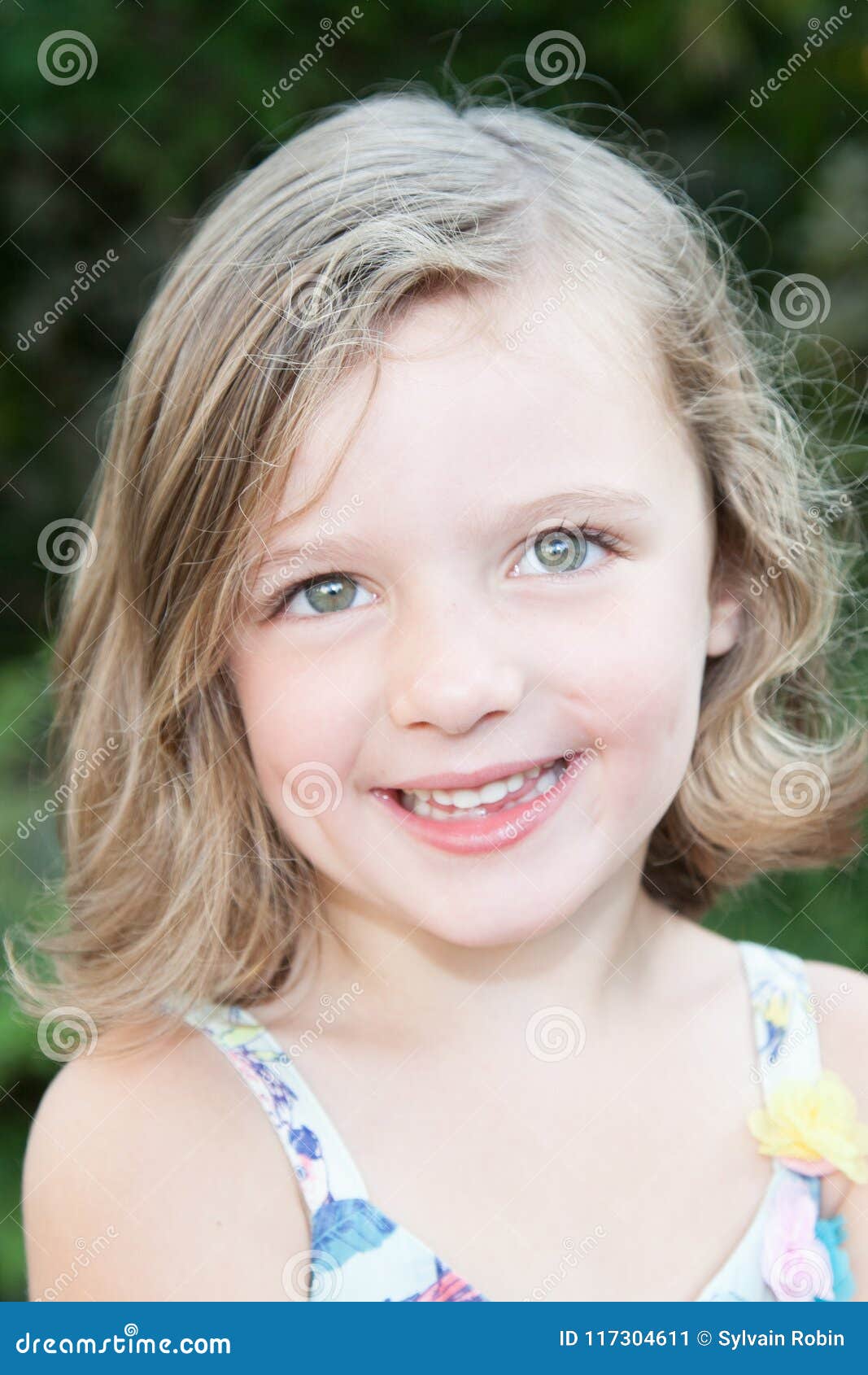 Portrait of a Beautiful Happy Liitle Girl Close-up Stock Image - Image ...