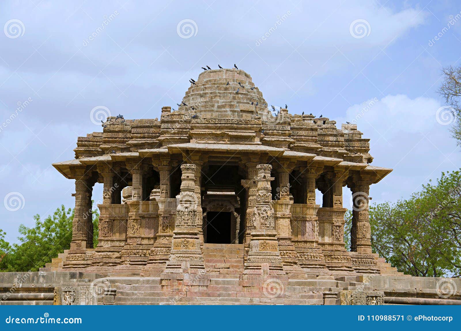 outer view of the sun temple. built in 1026 - 27 ad during the reign of bhima i of the chaulukya dynasty, modhera, mehsana, gujar