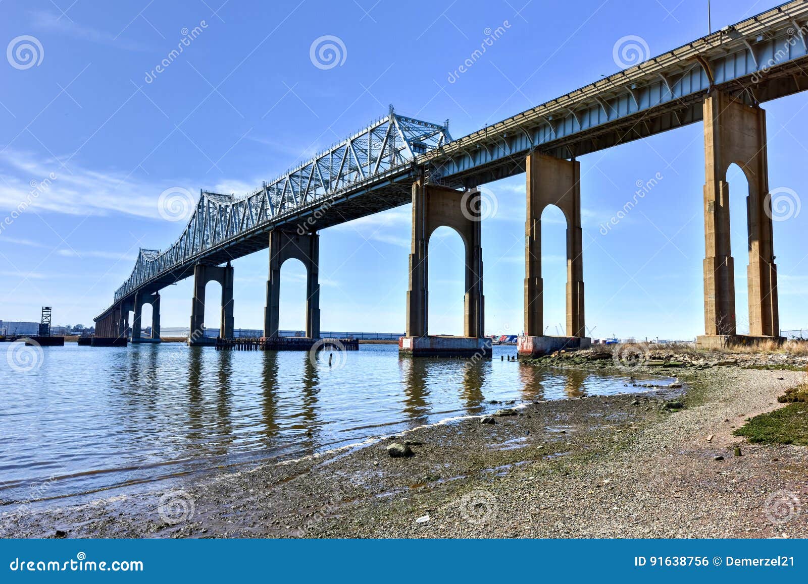 Outerbridge Crossing stock photo. Image of jersey, bridge 91638756