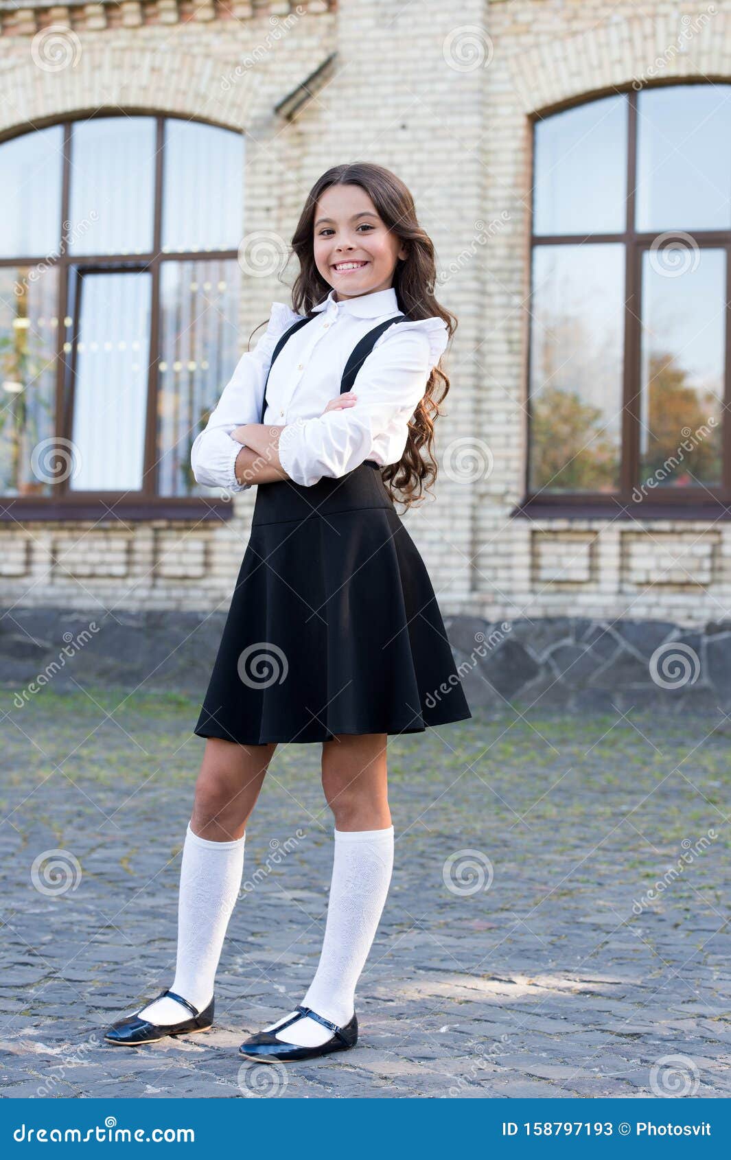 Daily Outfit. Adorable Schoolgirl. Perfect Matching Clothes. Kids Clothes.  School Fashion Stock Image - Image of beauty, adorable: 158797193