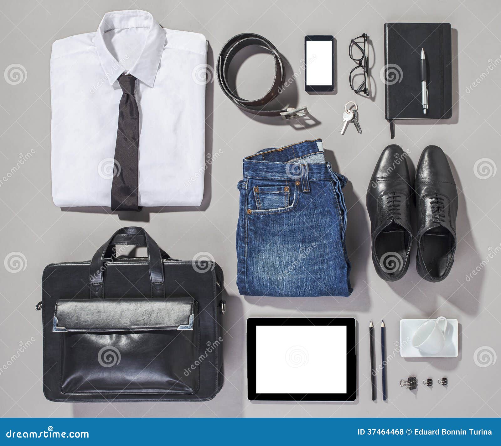 Outfit of business man. stock photo. Image of digital - 37464468