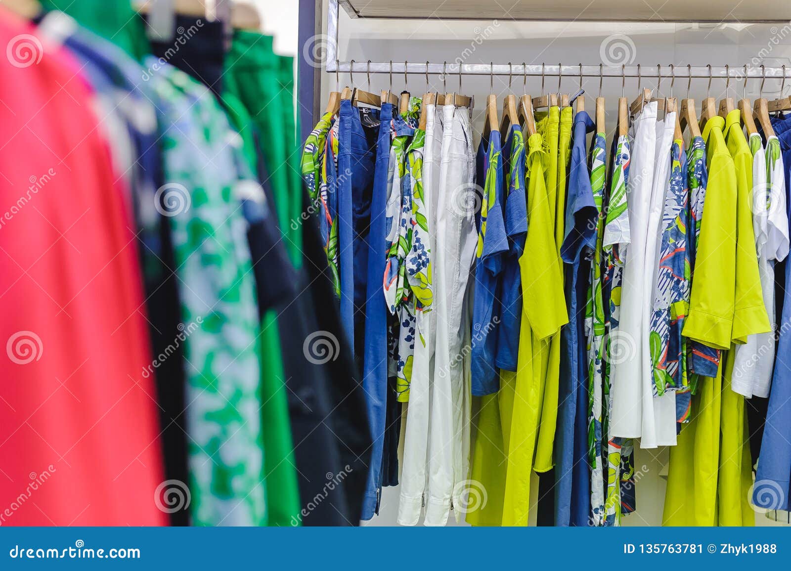 Outfits in a Women`s Clothing Store in a Shopping Center Stock Image ...