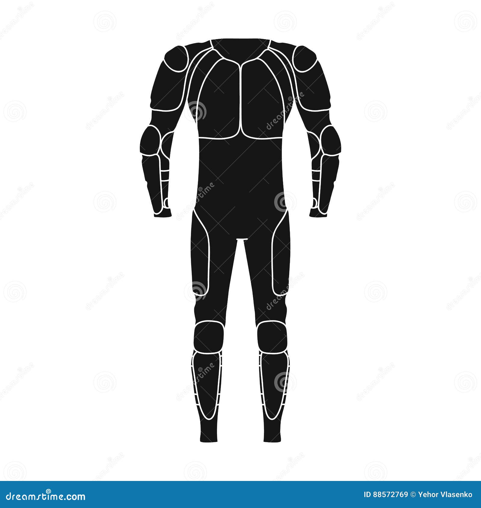 outfitting for cyclists. full body protection against falls.cyclist outfit single icon in black style  