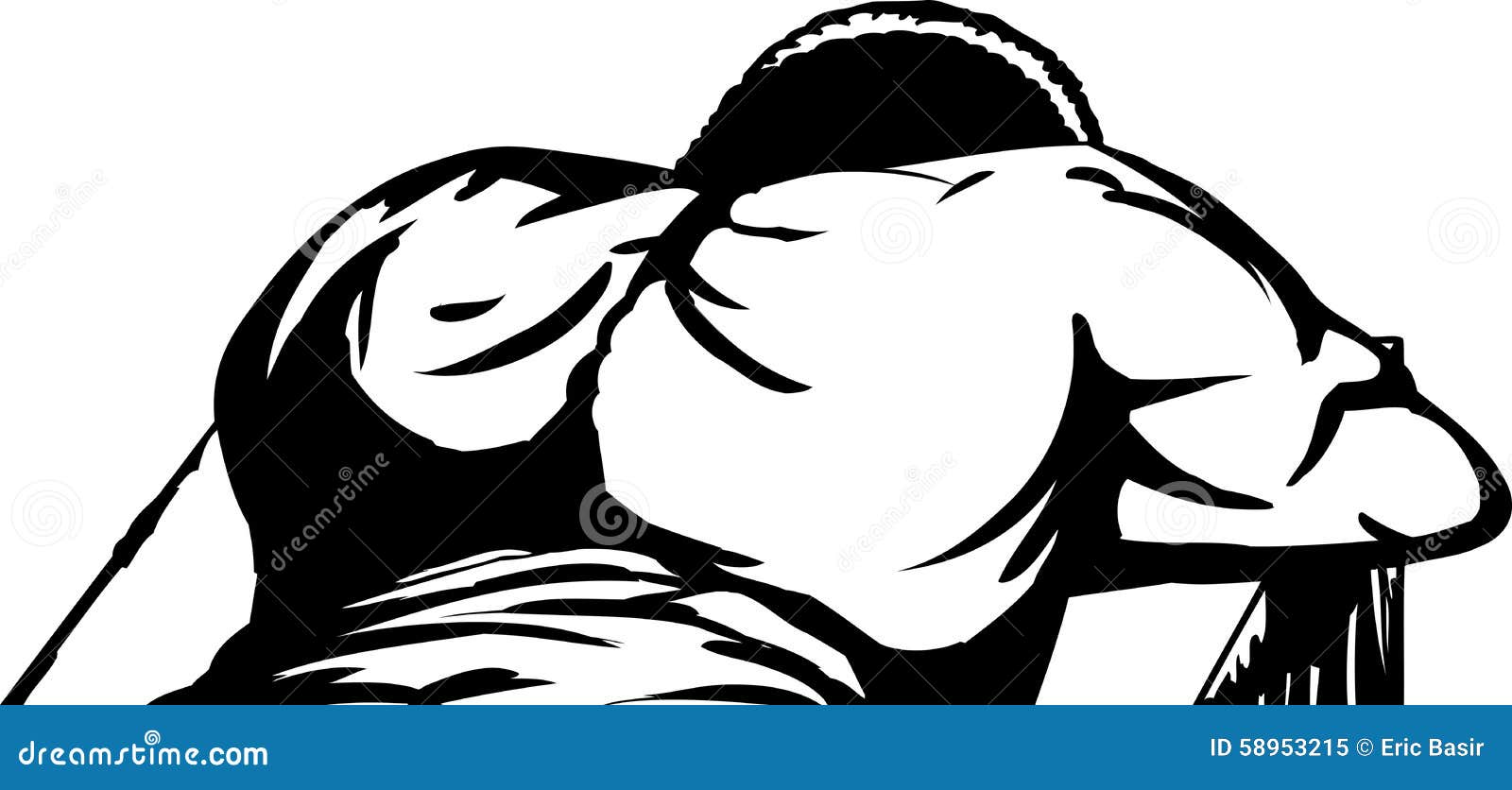 Outine of Man Laying on Exam Table Stock Illustration Illustration of