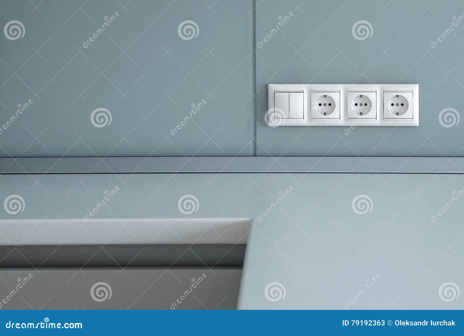 Outlet with a Switch on the Wall Stock Image Image of technology