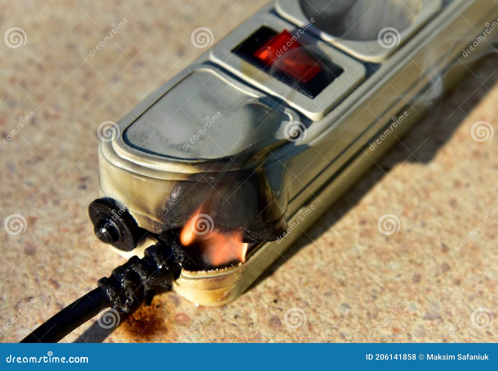 Outlets with Switche Caught Fire in Room. Overloaded Electrical Current