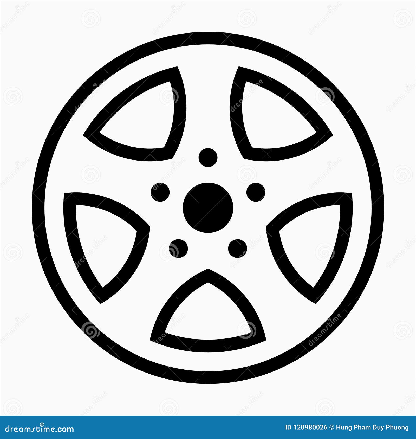 outline beautiful automobile wheel cap  icon