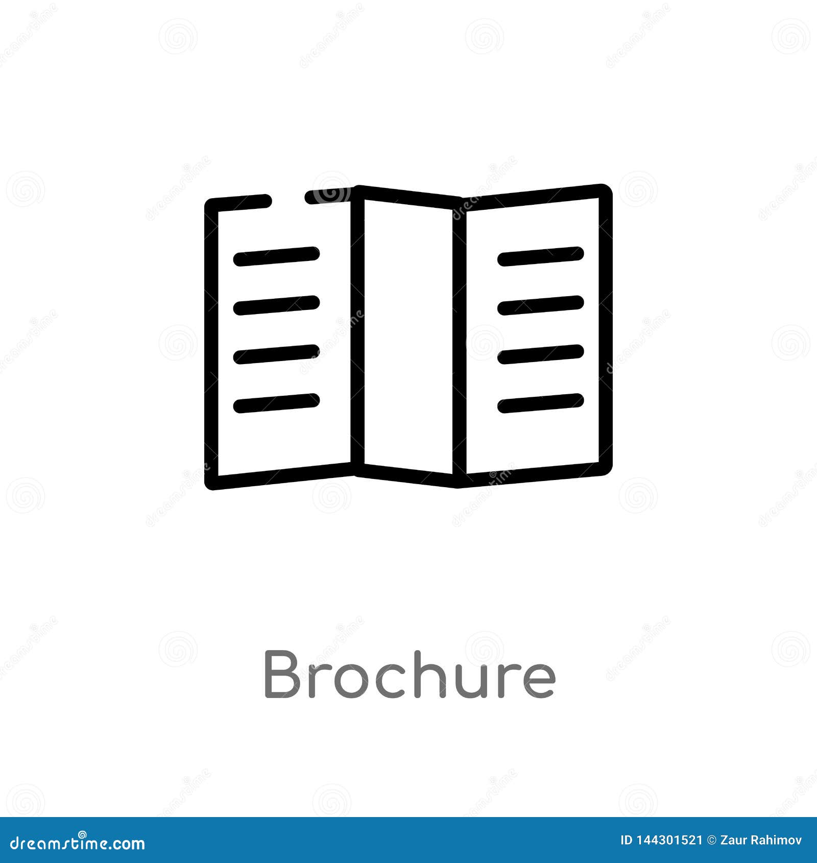 Catalogue Outline Vector Icon. Thin Line Black Catalogue Icon