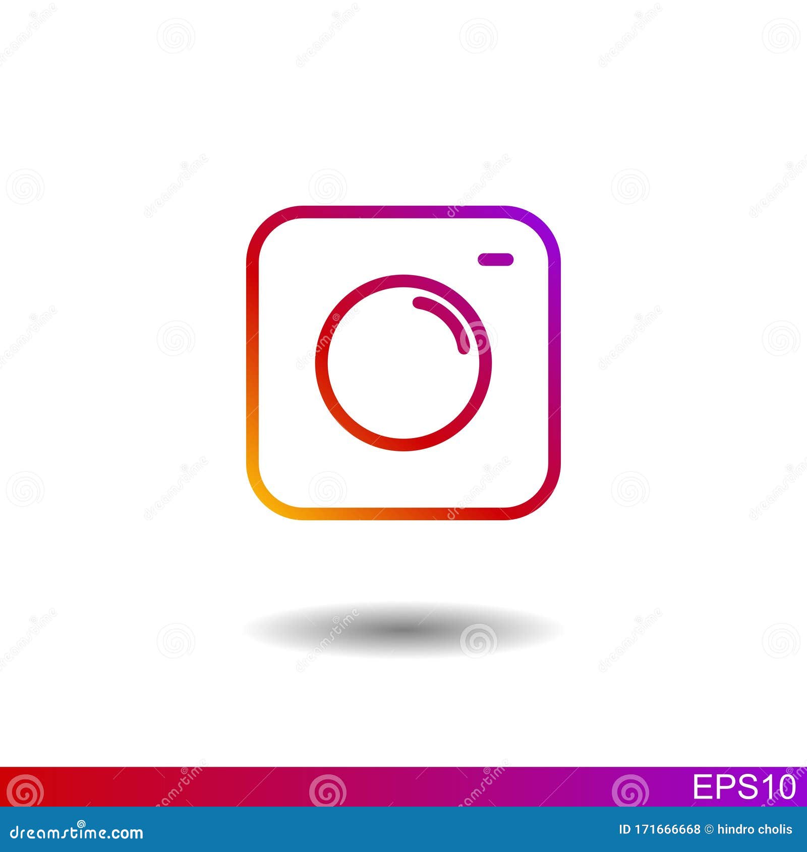 Outline camera icon stock vector. Illustration of design - 171666668
