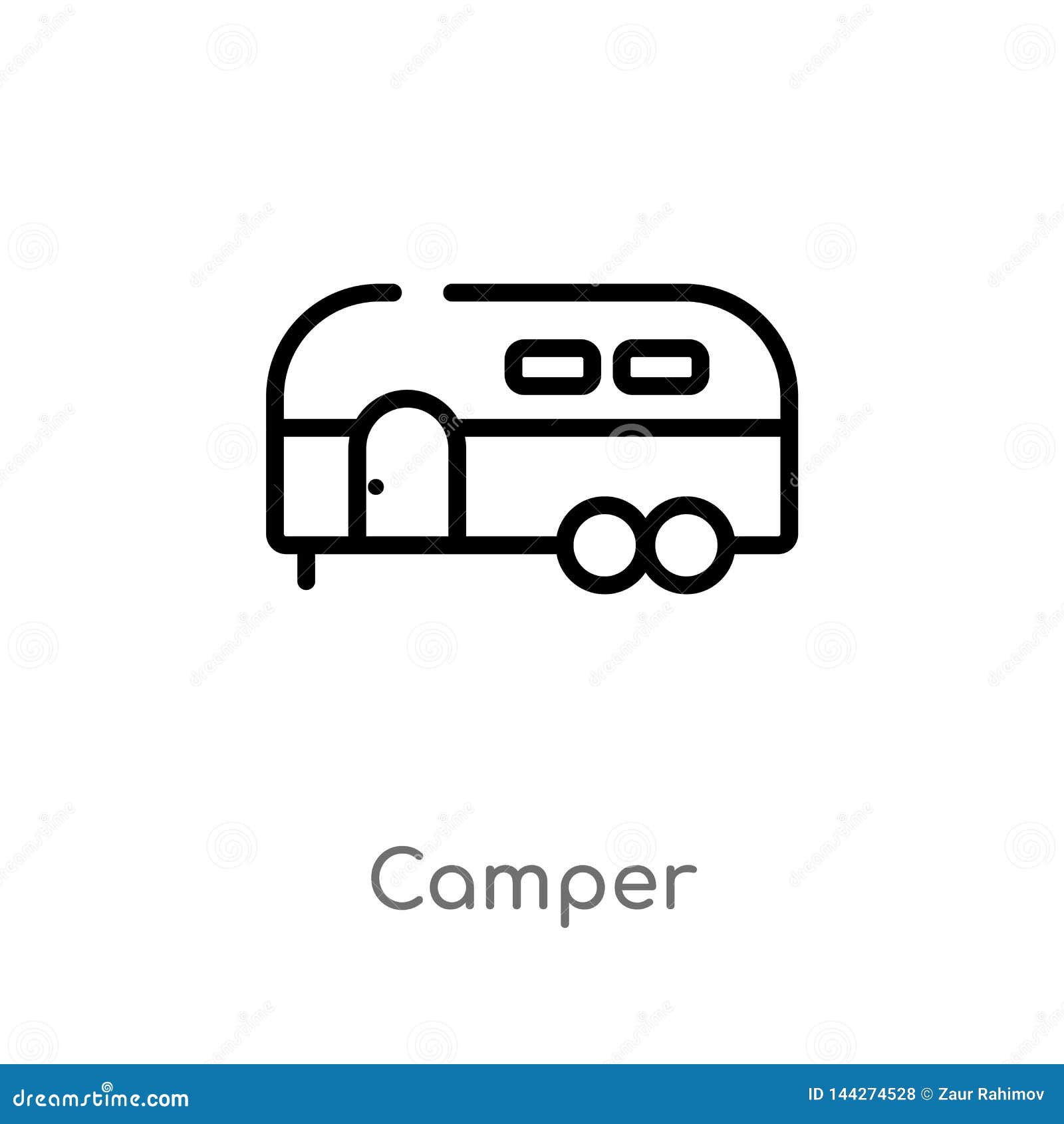 Camper Vector Icon Isolated On Transparent Background, Camper T ...