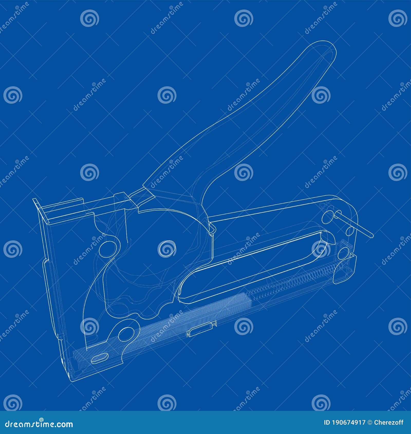 Outline Construction Stapler Stock Illustration Illustration of house