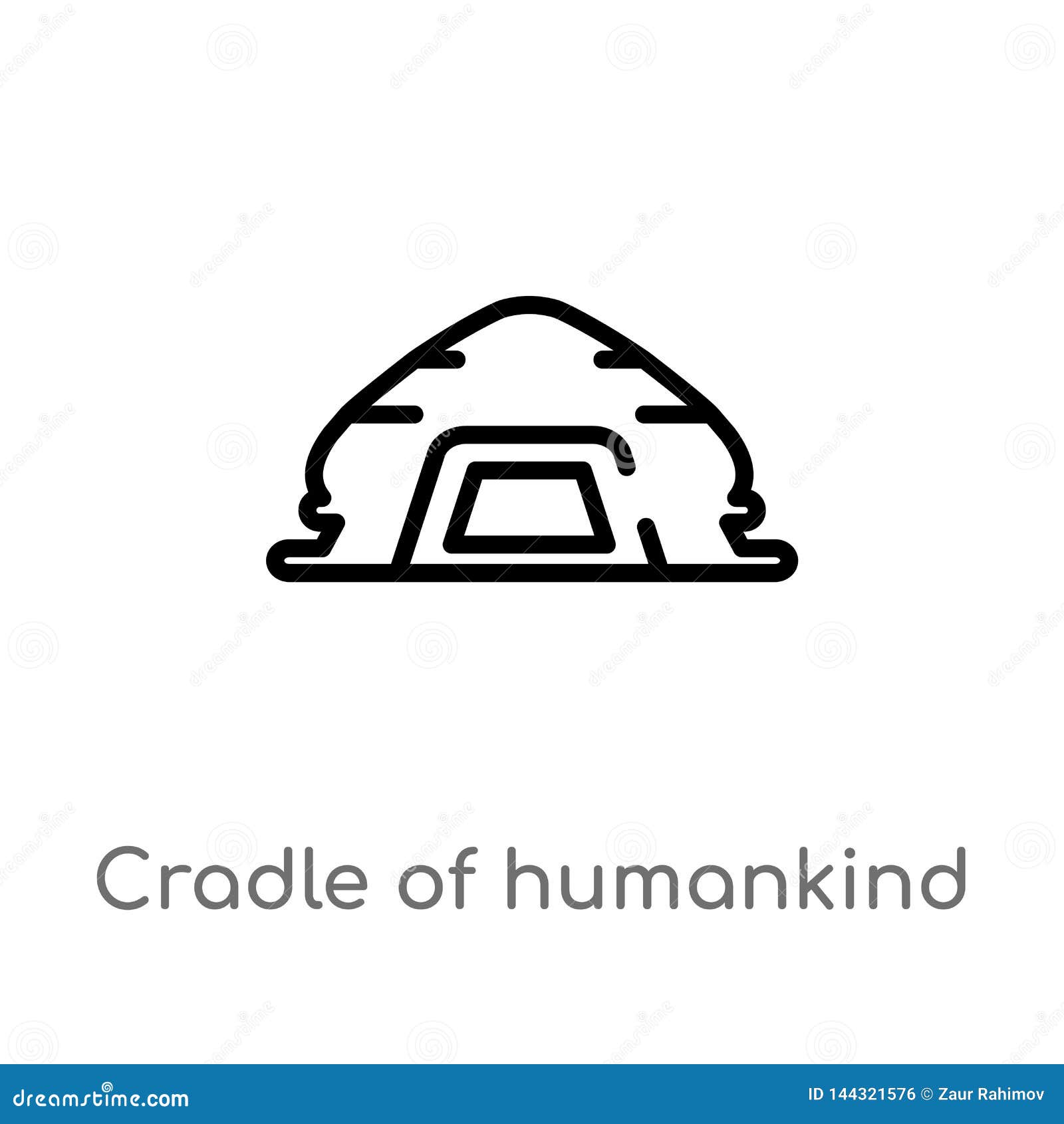 Cradle Of Humankind Vector Icon Isolated On Transparent Background 
