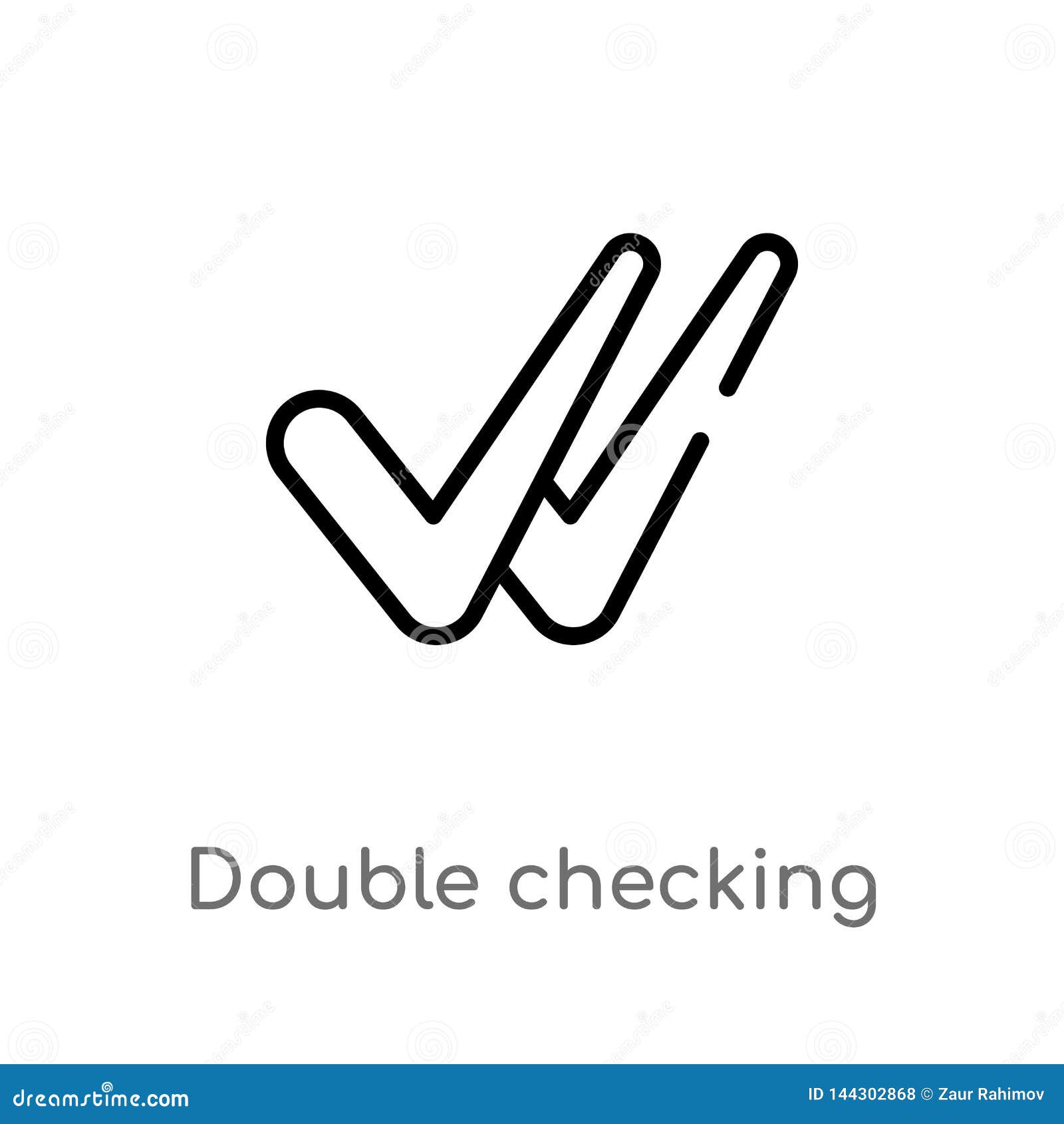 Double checking icon in different style two Vector Image