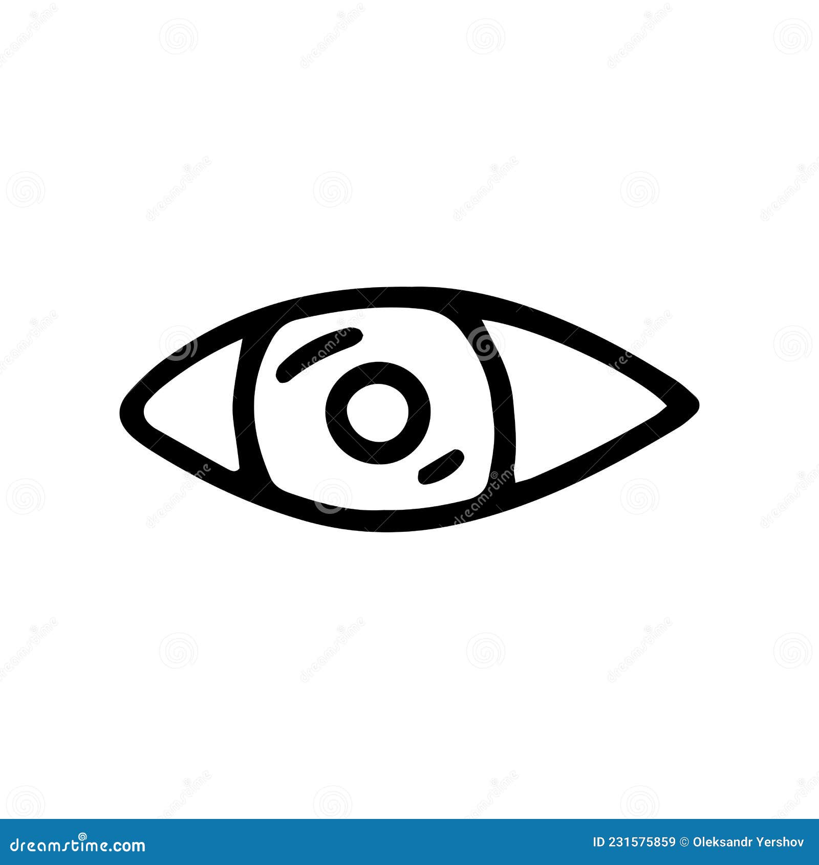 Eye Line Vector Doodle Simple Icon Design Stock Vector Illustration