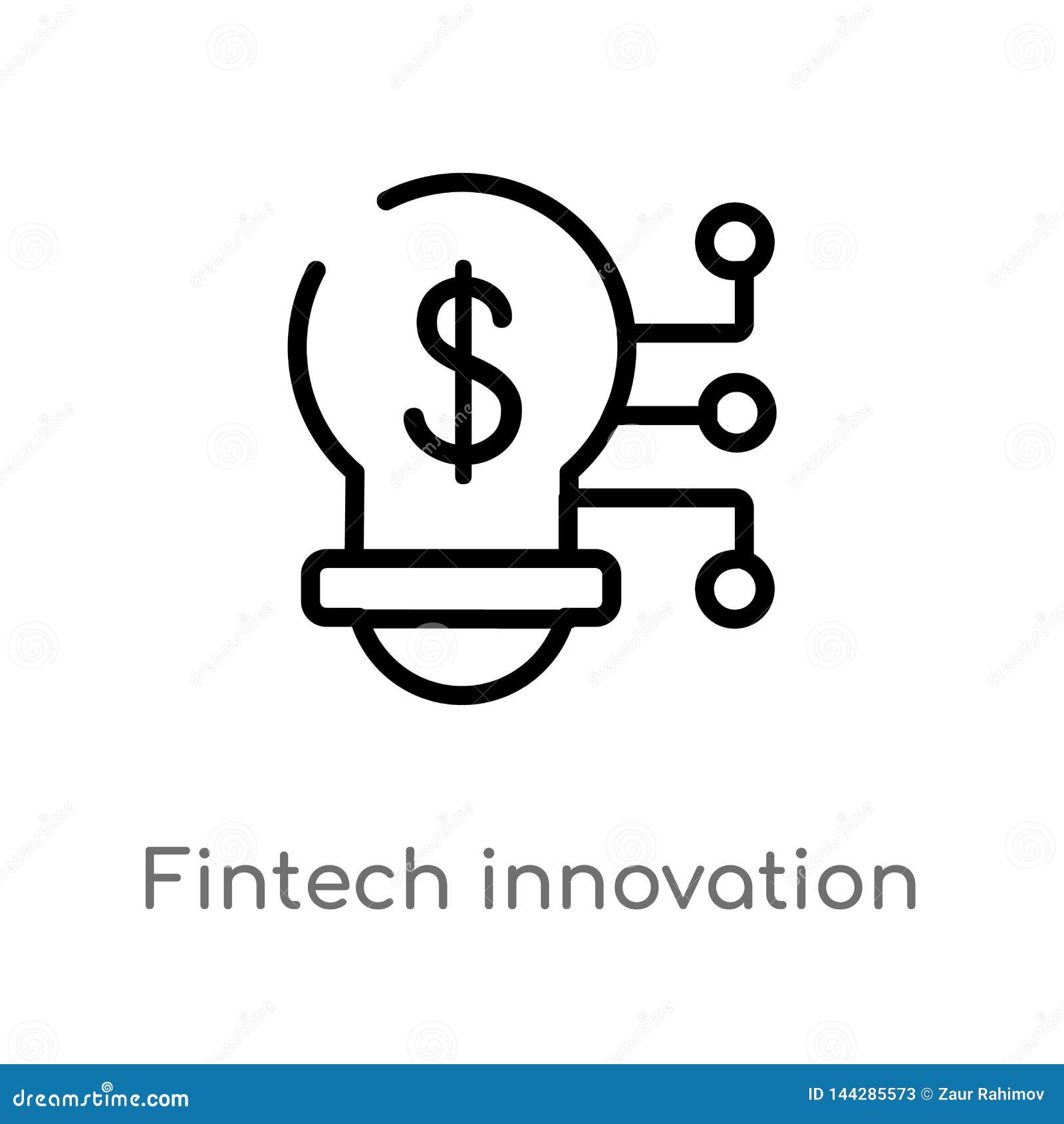 outline fintech innovation  icon.  black simple line   from general-1 concept. editable 