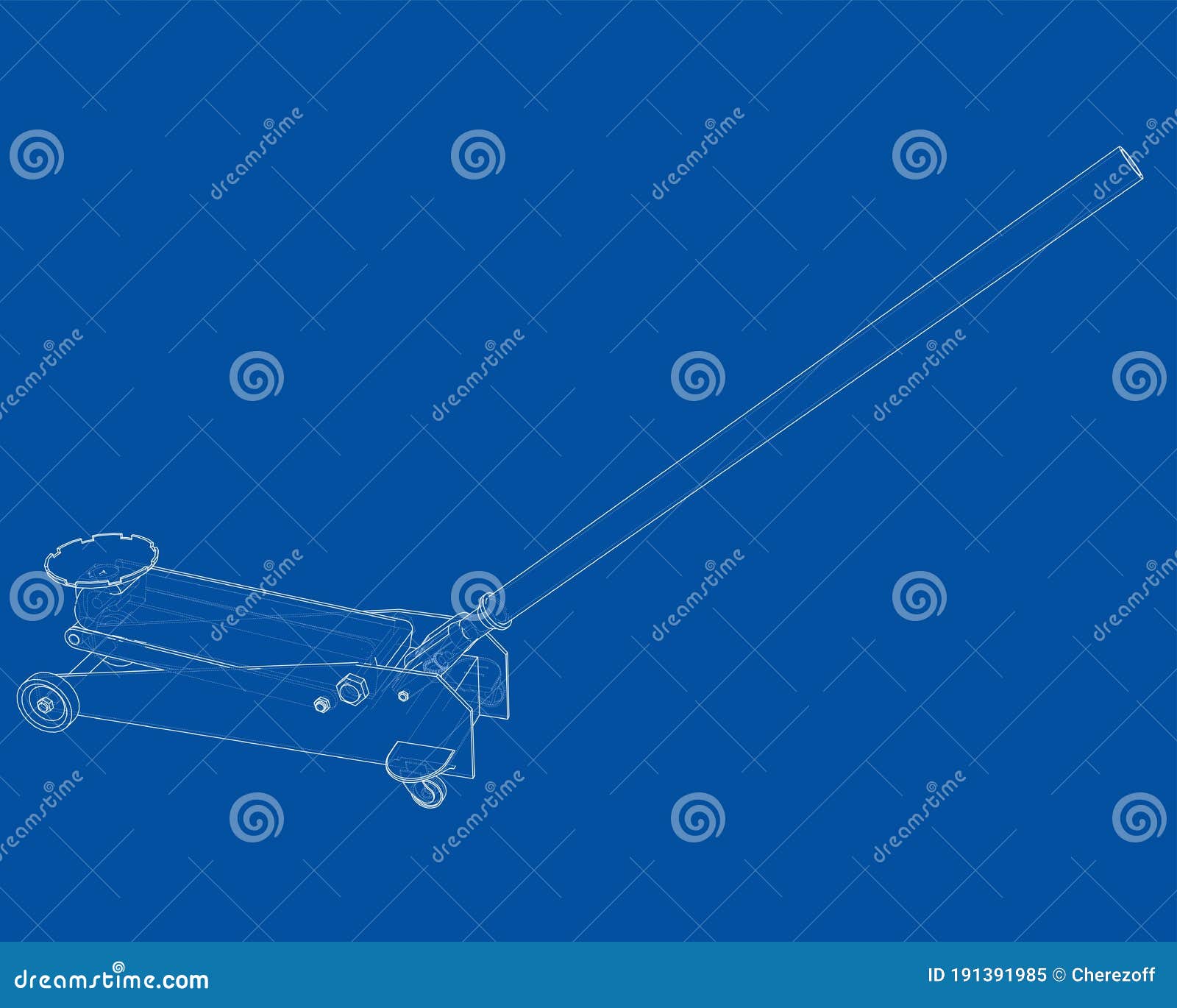 Outline Floor Car Jack. Vector Stock Vector - Illustration of jacks,  automobile: 155657022