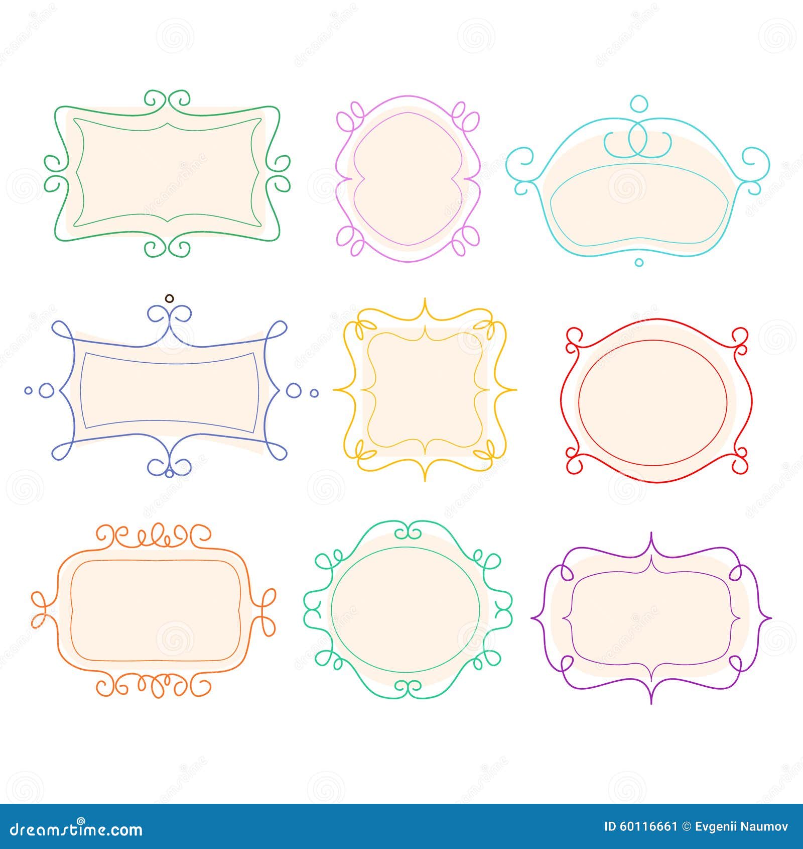 Download Outline Frames, Emblems Mono Line Graphic Vector Stock ...