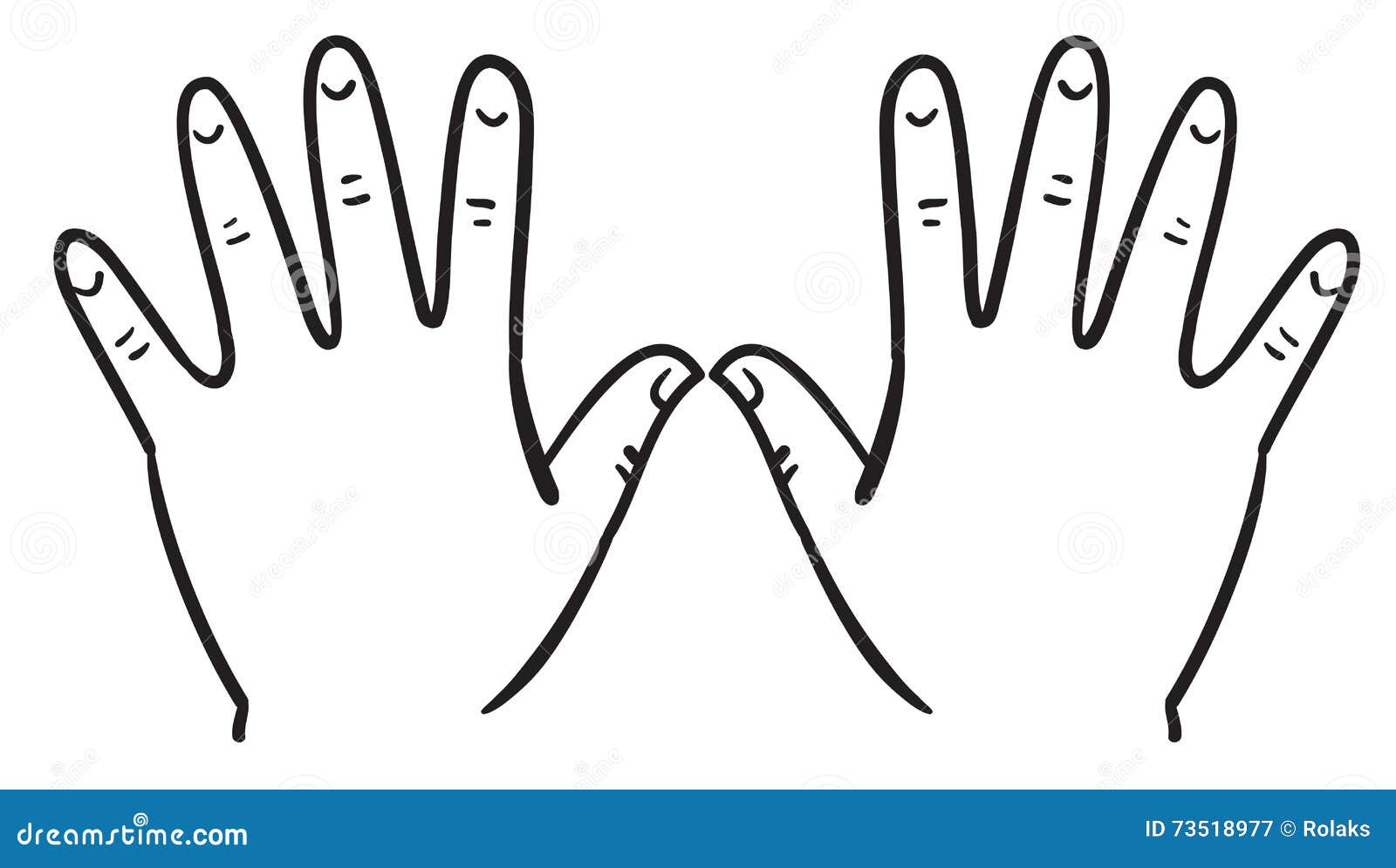 closed hands outline closed hands outline