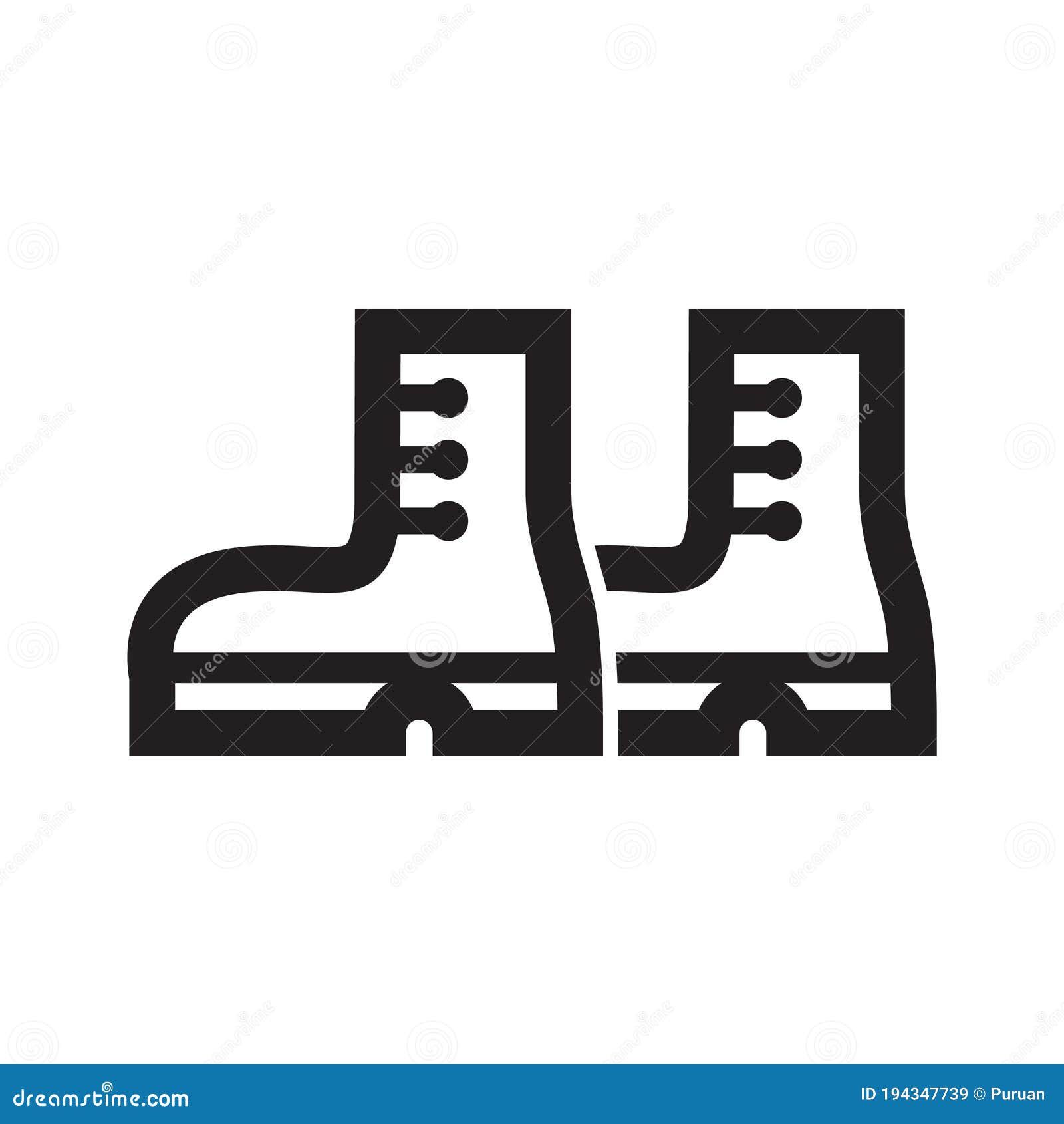 Outline Icon - Boot stock vector. Illustration of design - 194347739