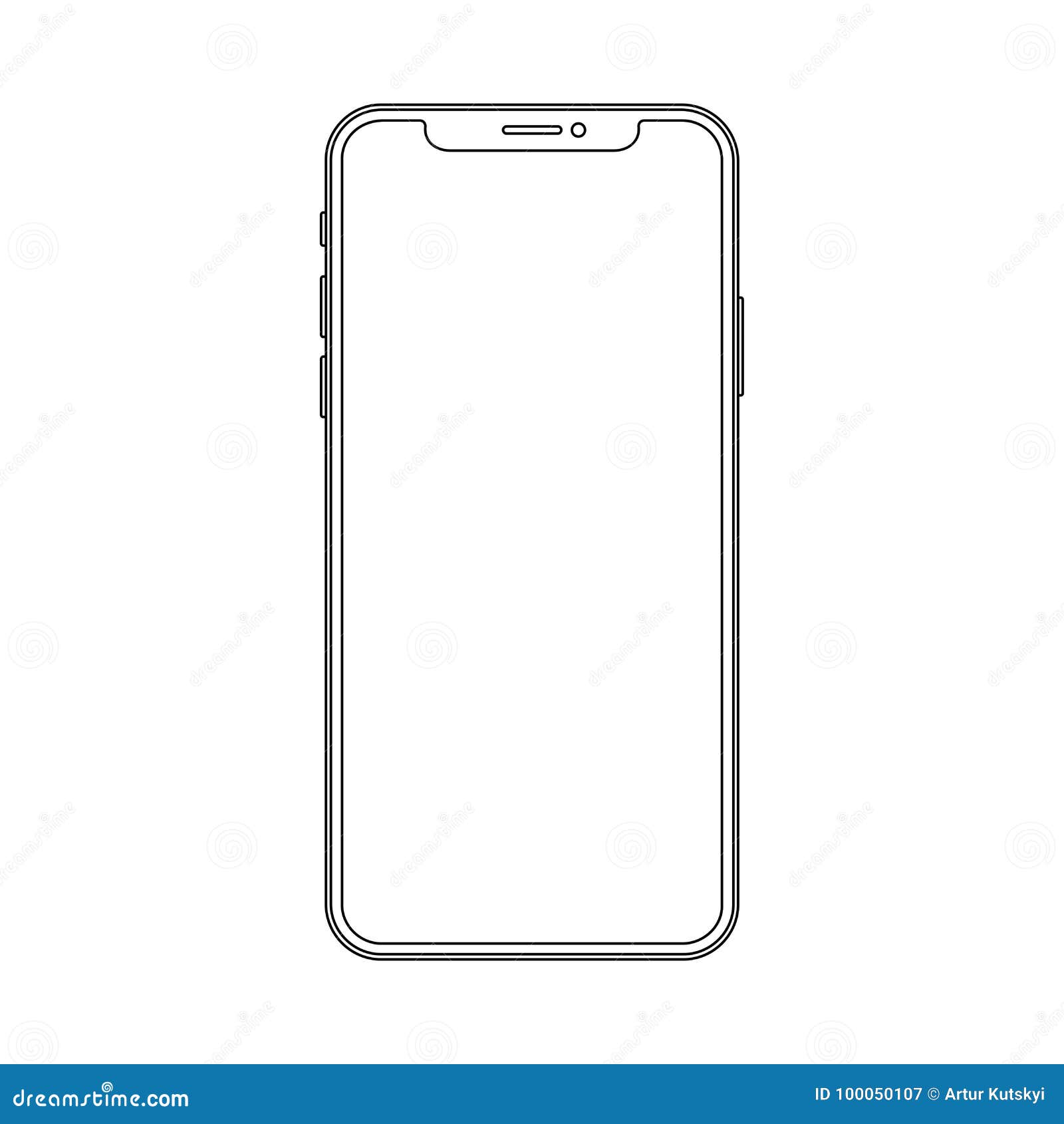 Front and back side iphone 12 simple Royalty Free Vector