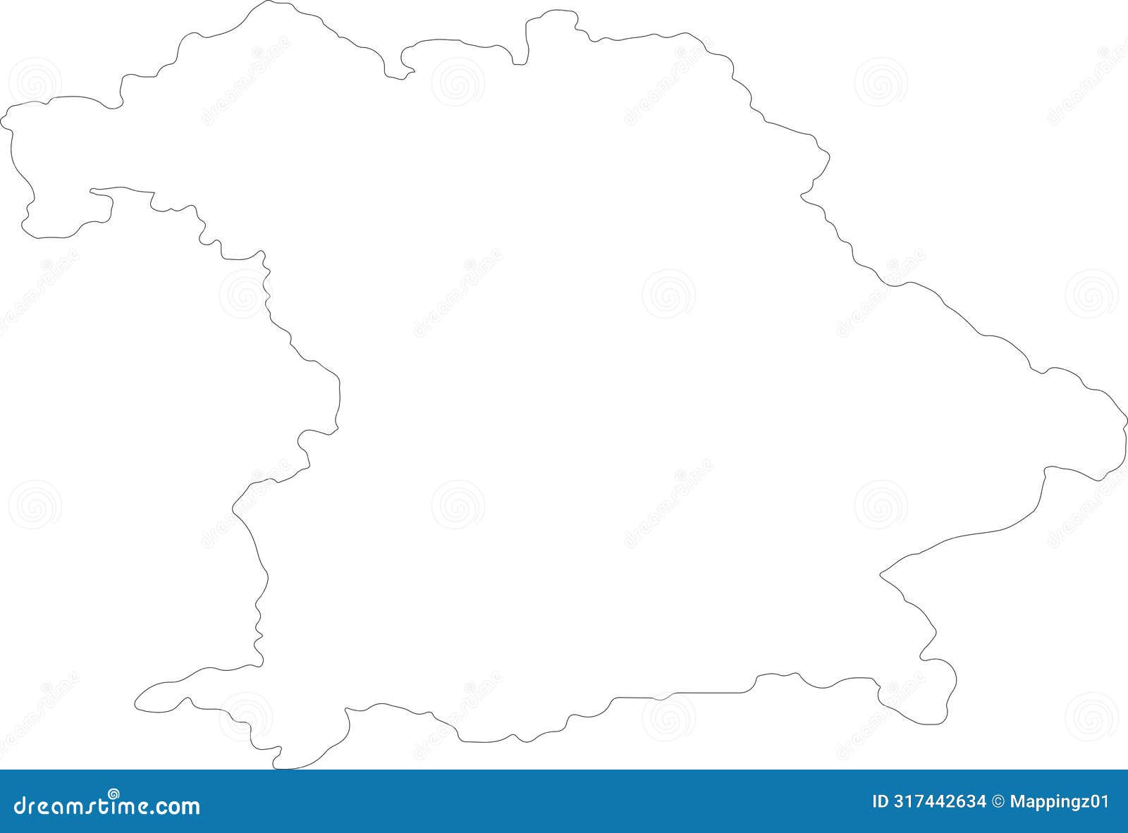 bayern germany outline map