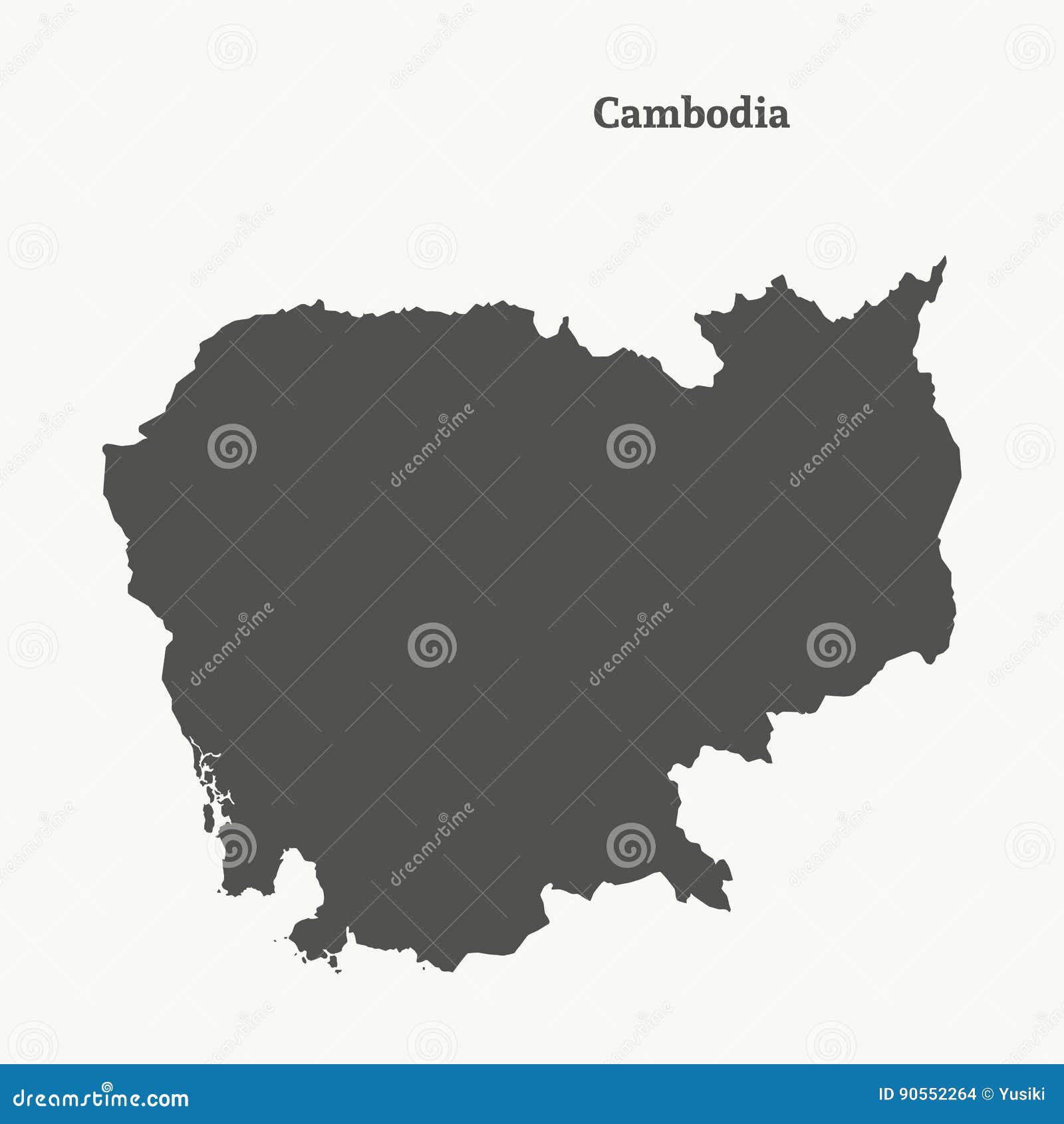 Printable Outline Of Cambodia