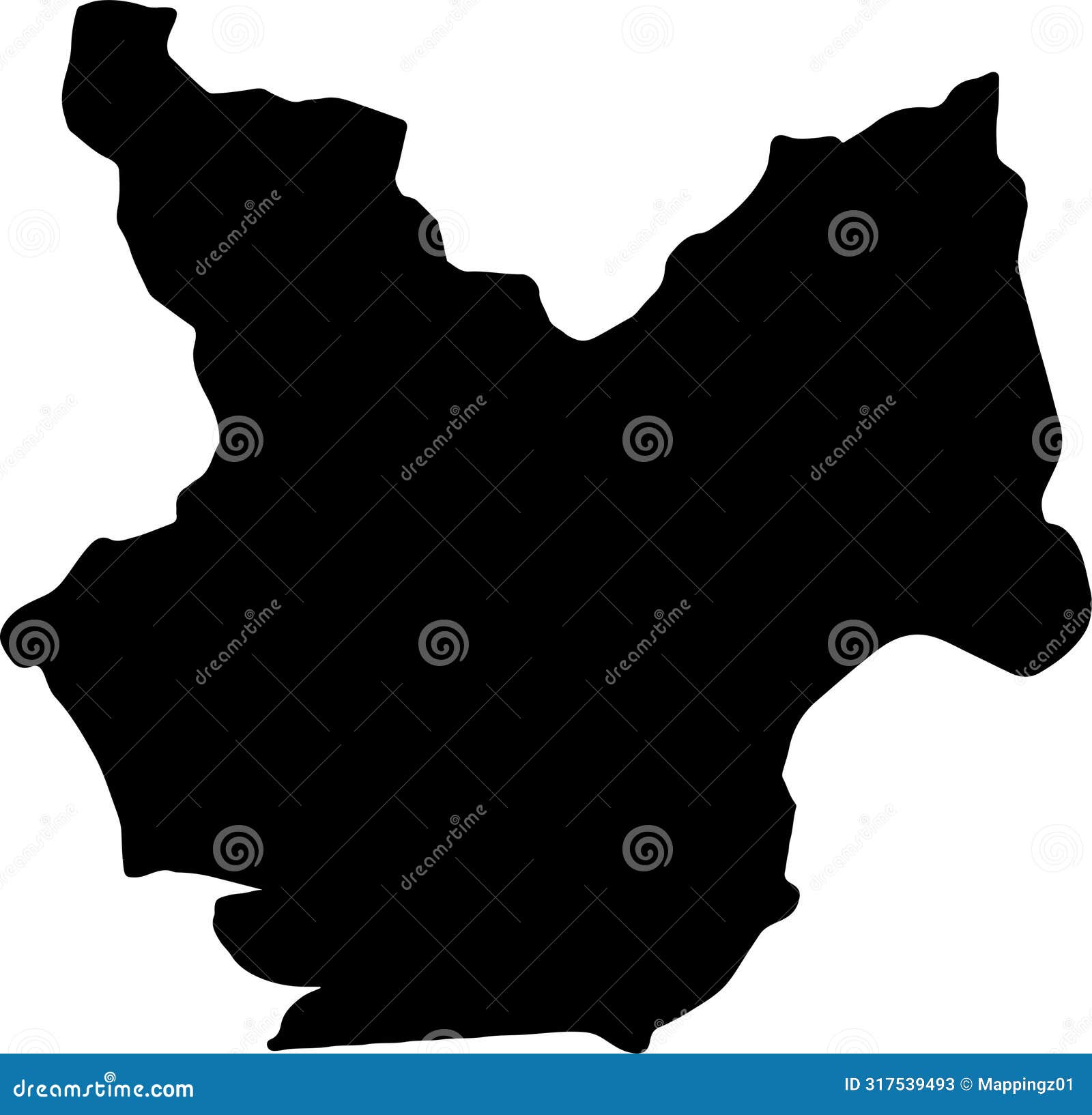 choluteca honduras silhouette map with transparent background