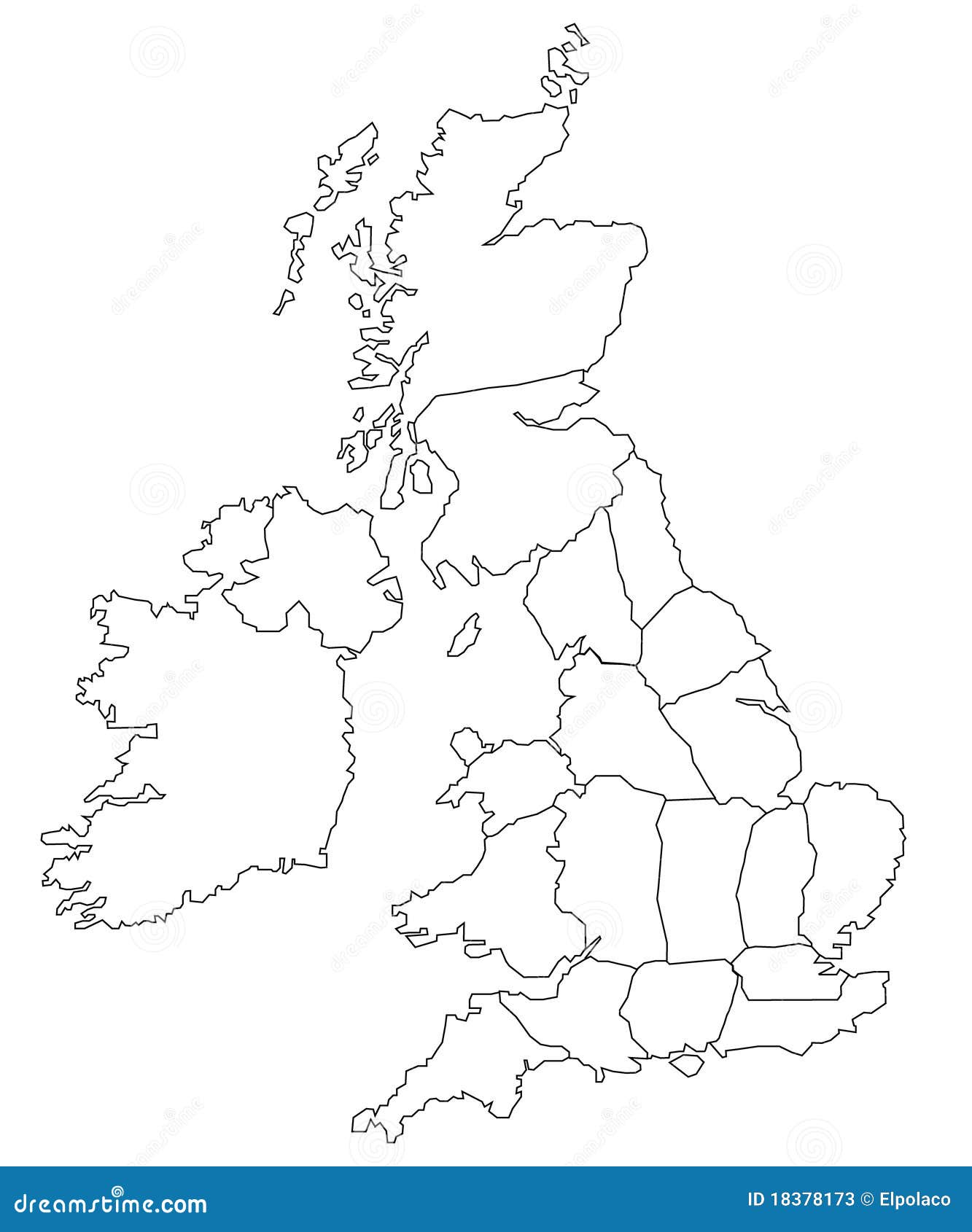 outline map of great britain